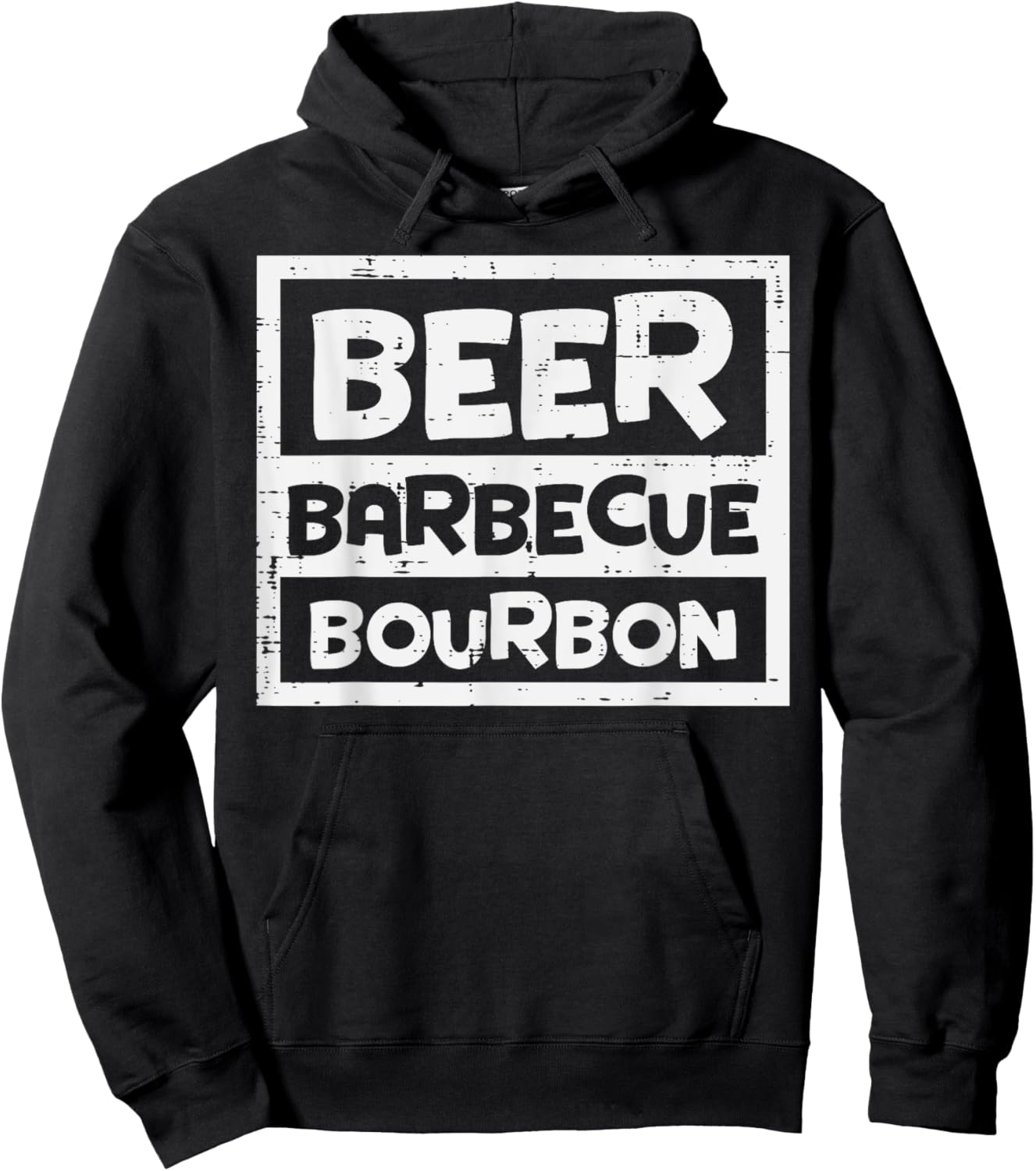 Barbecue Bourbon Fun Bbq Grill Meat Grilling Dad Men Hoodie - Hoodie | Black