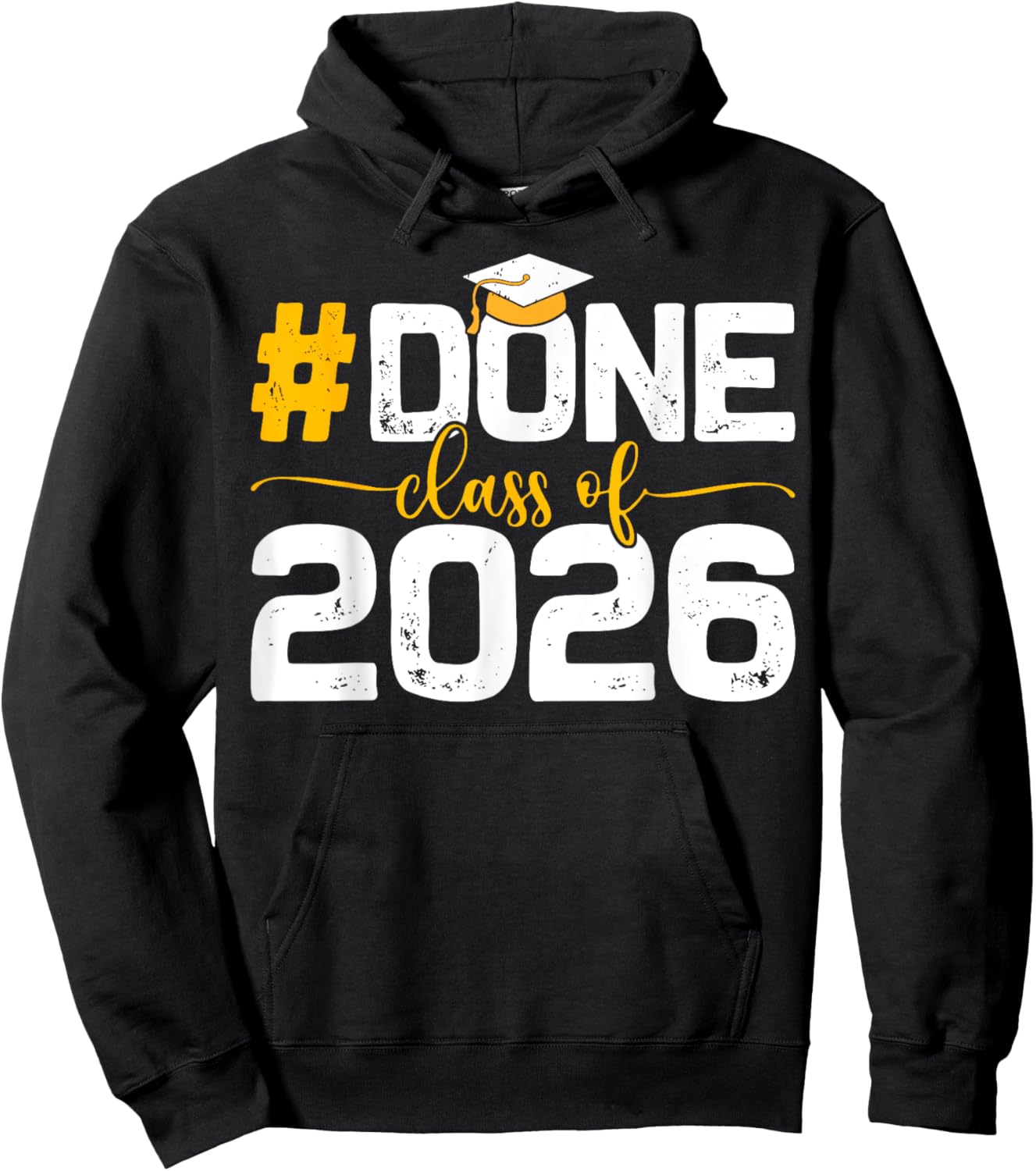 Class of 2026 Done Graduation Her Women Men Hoodie - Hoodie | Black