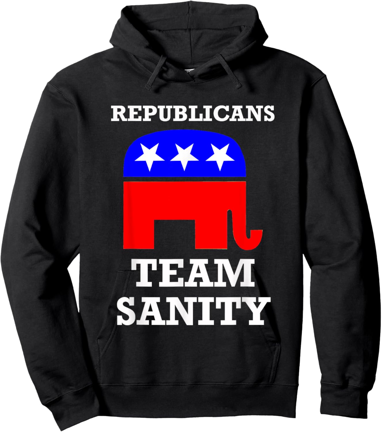 Republican Team Sanity Conservative America USA Hoodie - Hoodie | Black