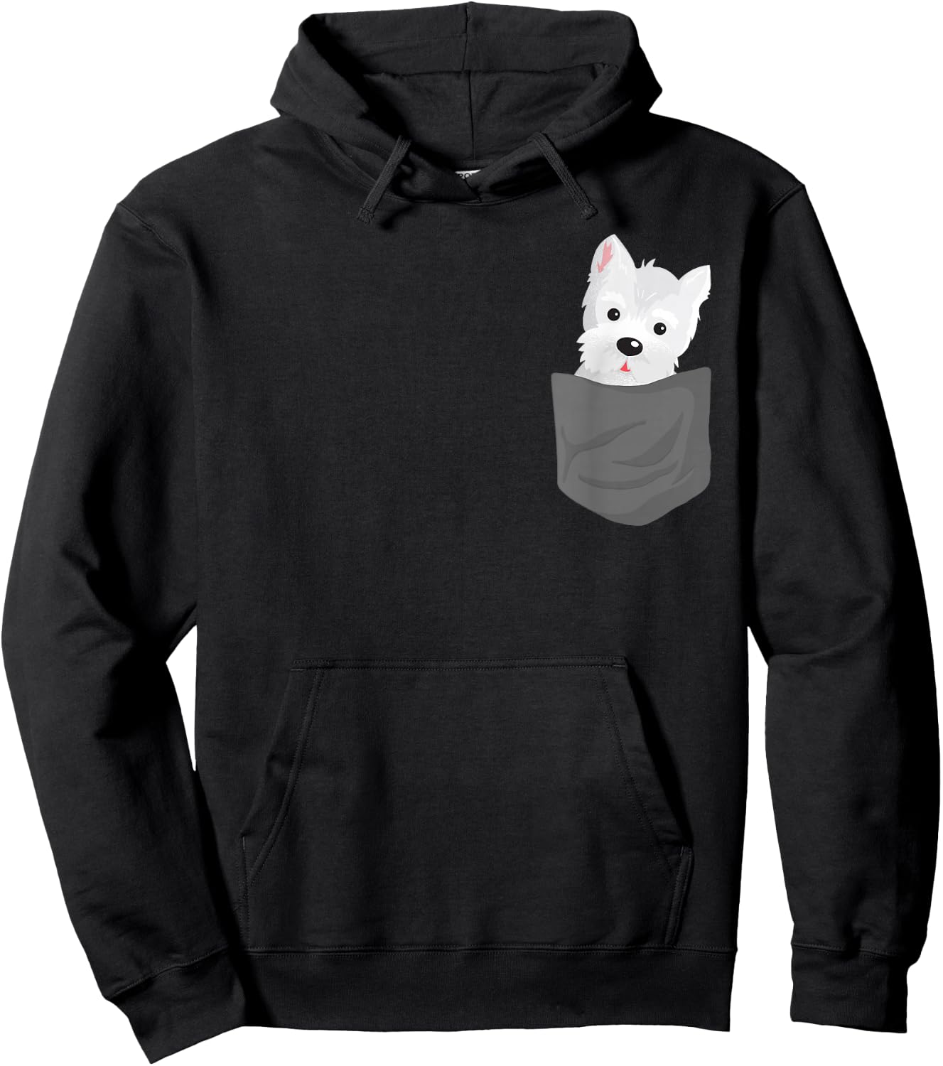 Dog In A Pocket Cute Westie Terrier Lover Puppy Hoodie - Hoodie | Black