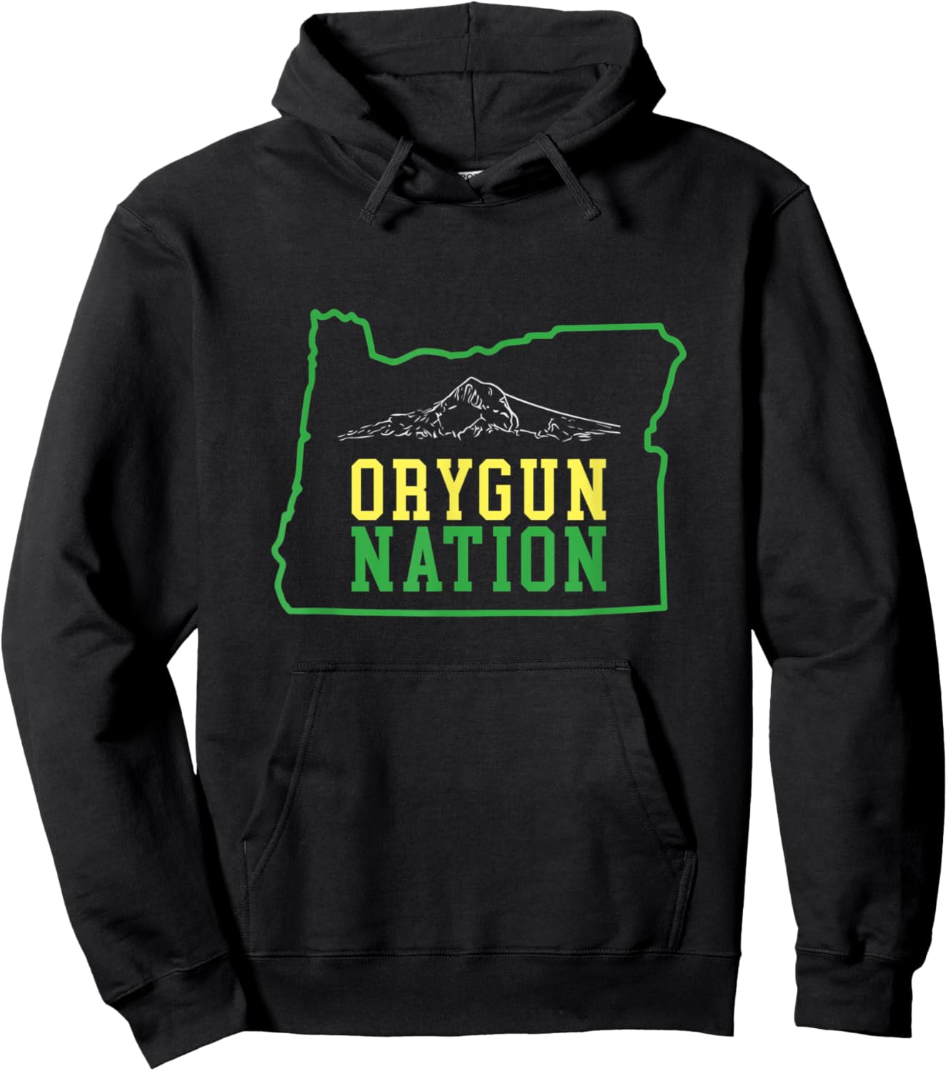 Orygun Nation, Oregon and Mt. Hood lovers apparel for all Hoodie - Hoodie | Black