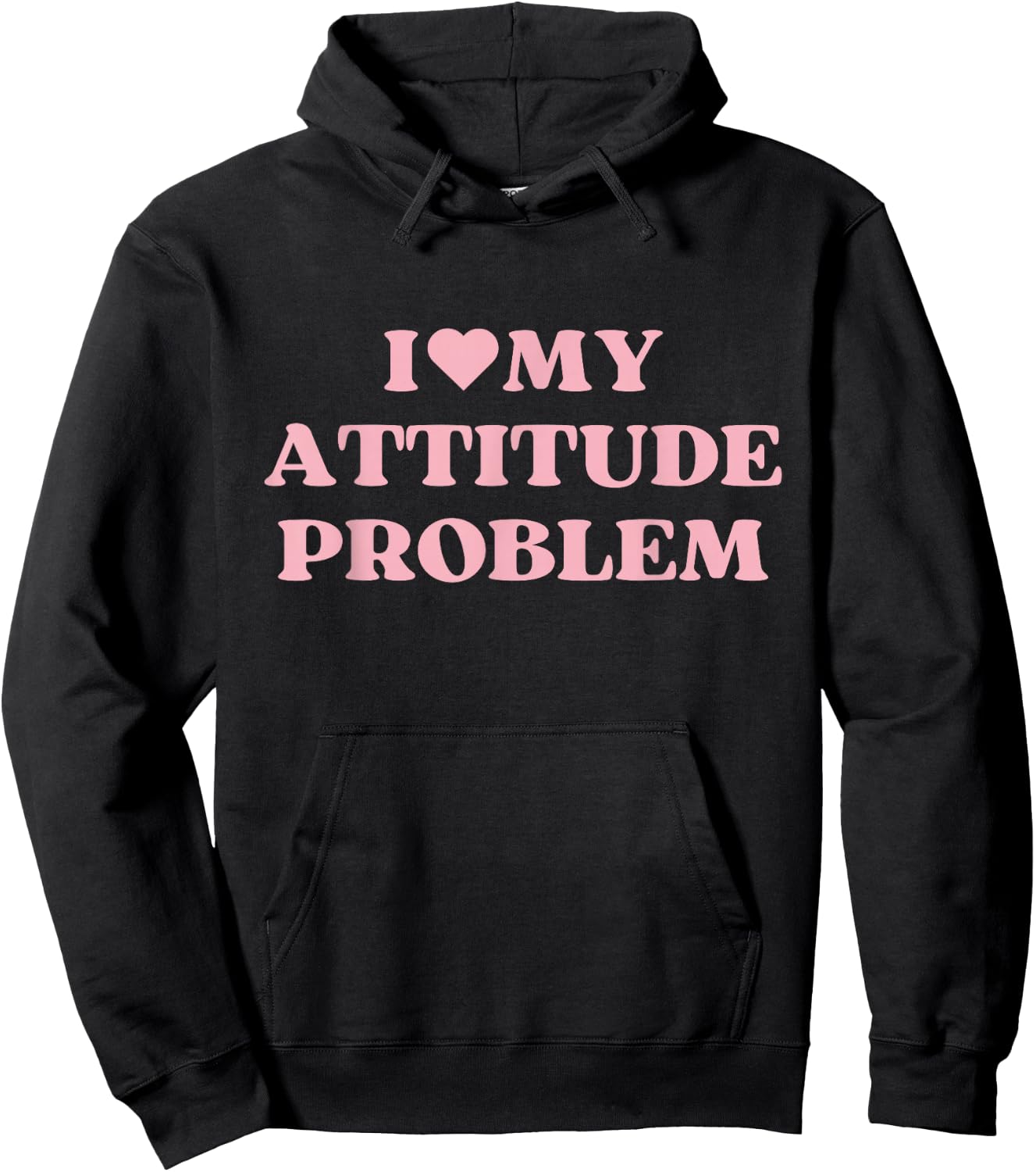 I Love My Attitude Problem I Heart Cute Design Hoodie - Hoodie | Black