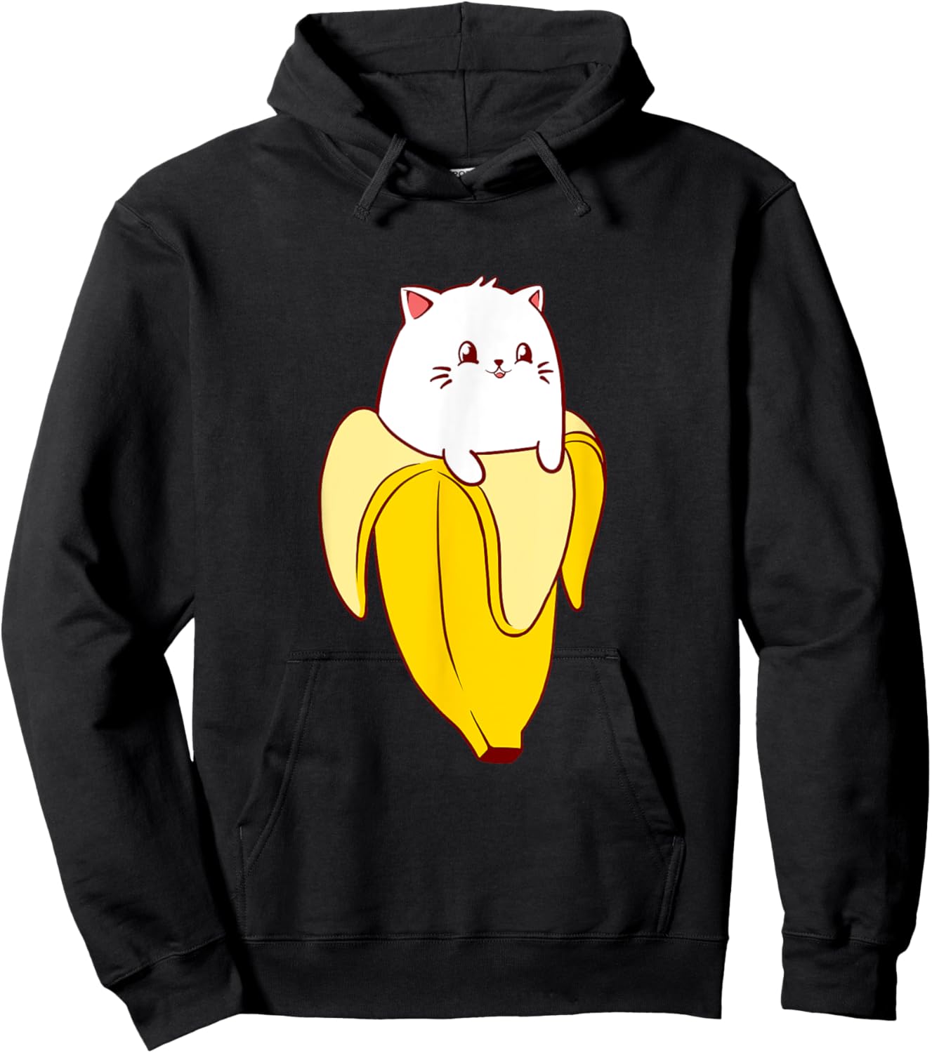 Cat Banana Kitten Lover Funny Kawaii Neko Pet Owner Men Women Girls Kids Hoodie - Hoodie | Black