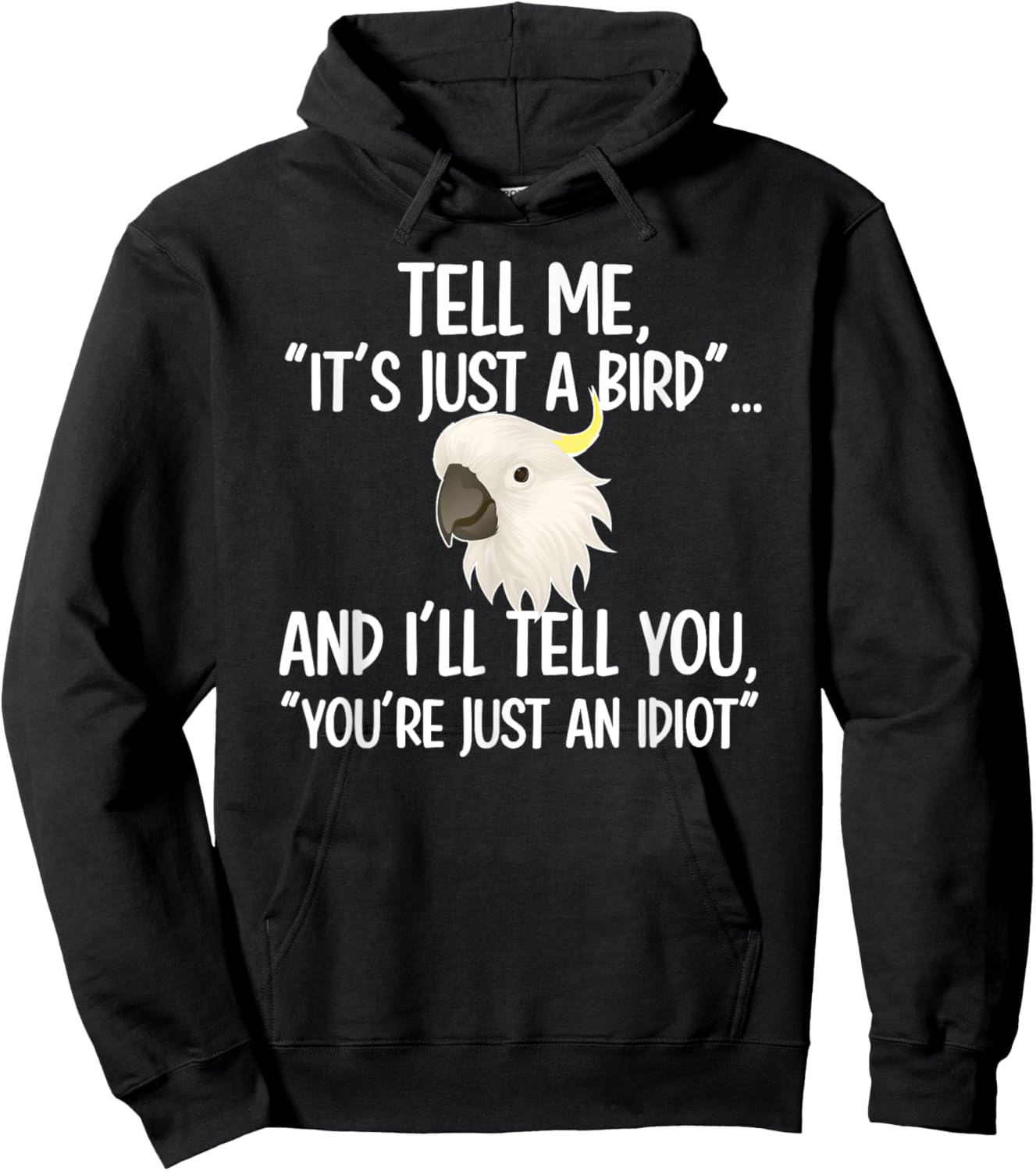 Funny Cockatoo Parrot Cockatoo Mom - Black, Small, , Short Sleeve, Cockatoo Lover, Cockatoo Owner Hoodie - Hoodie | Black
