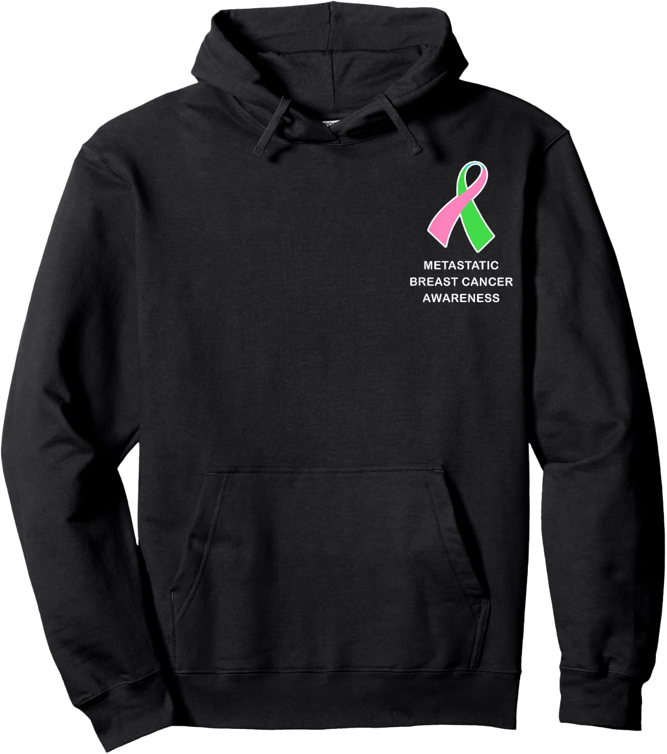Metastatic Breast Cancer Shirt Cancer Awareness Ribbon Shirt Hoodie - Hoodie | Black