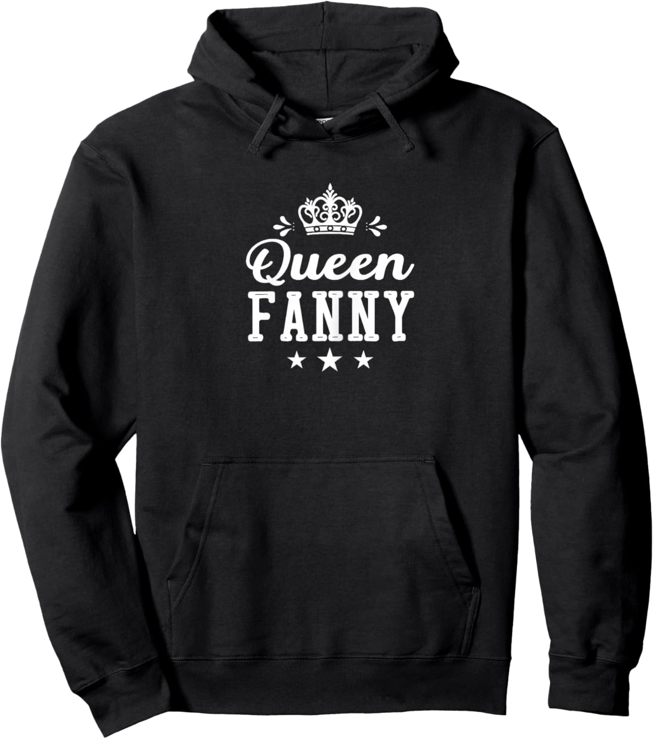 Woman Name Humor Personalized Gift Queen Fanny Hoodie - Hoodie | Black