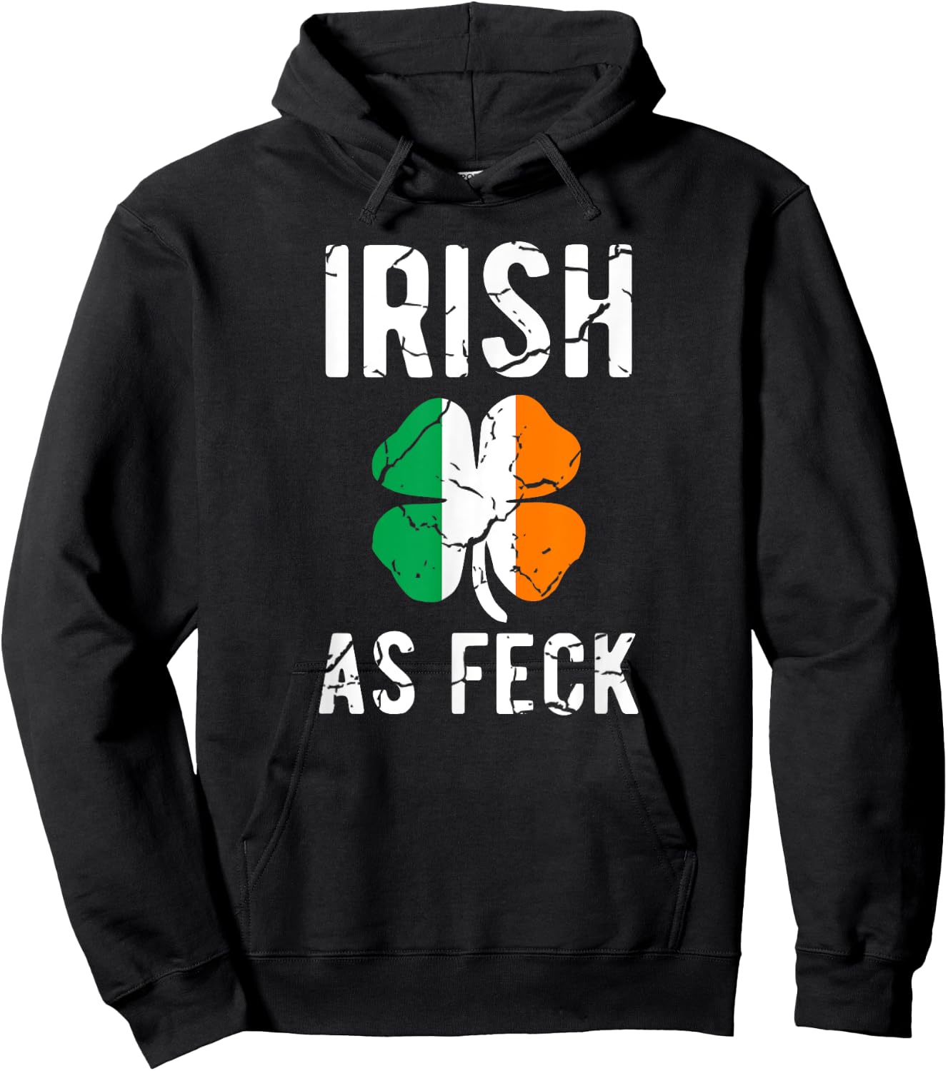 Funny St Patrick's Day Irish As Feck - Irish AF Drinking Hoodie - Hoodie | Black