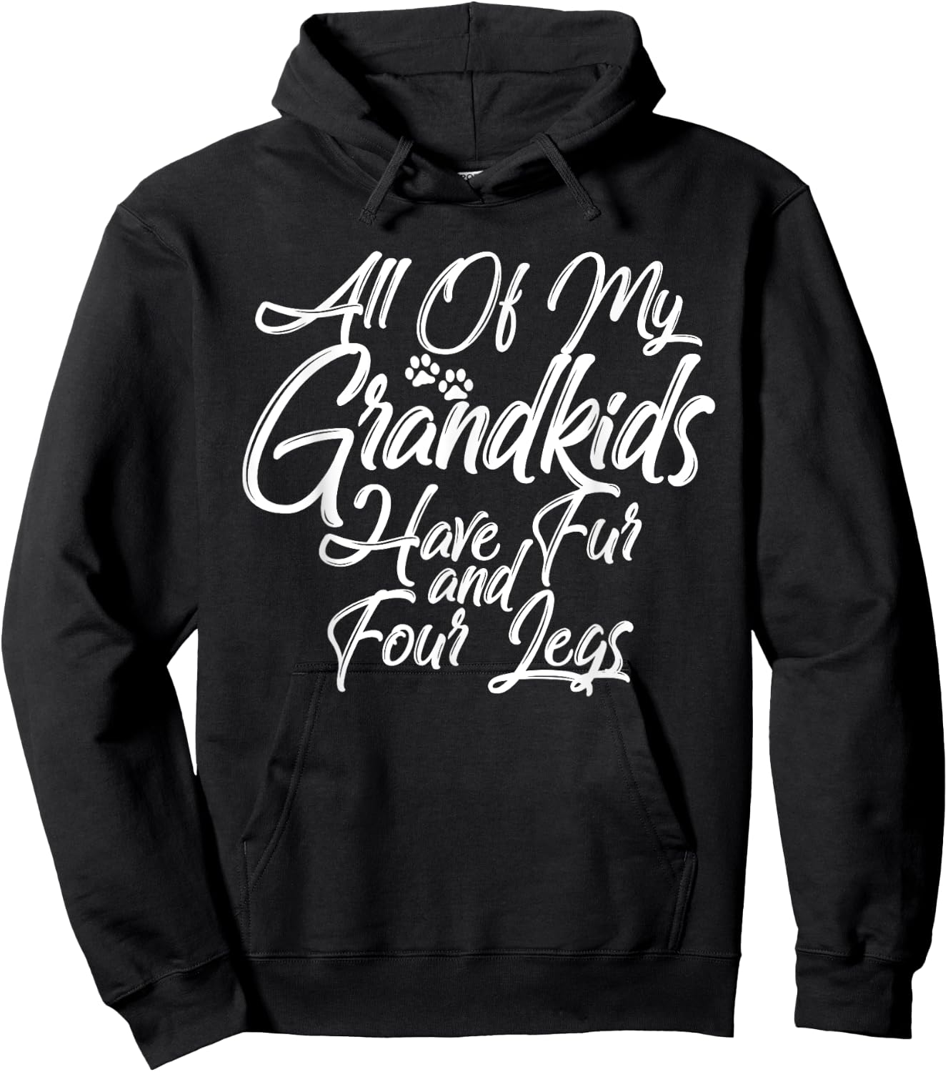 Greatest Dog Cat Grandma Grandpa Fur Babies Paws Four Legs Women Hoodie - Hoodie | Black
