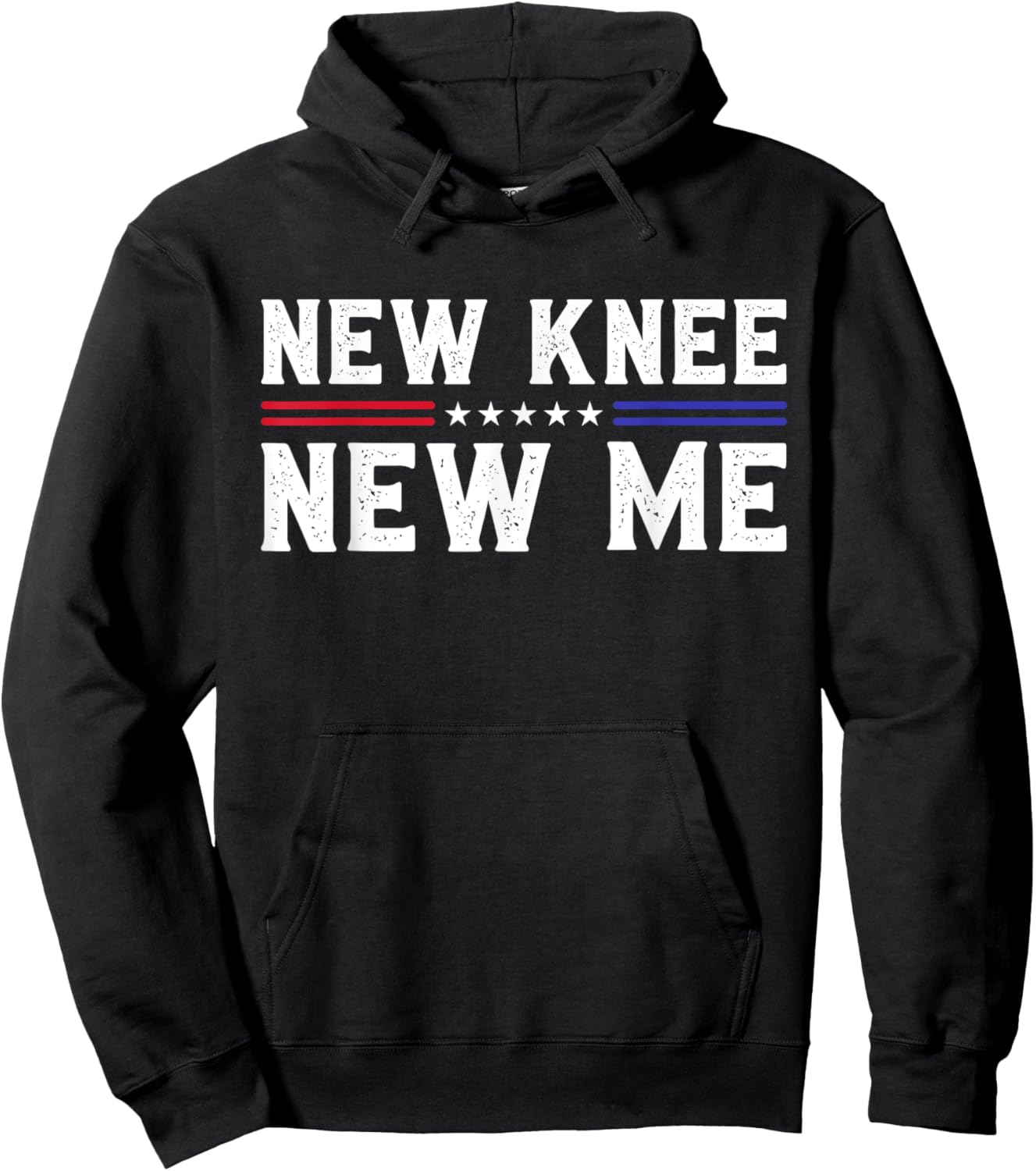 New Knee New Me Funny Broken Knee Surgery Recovery Hoodie - Hoodie | Black