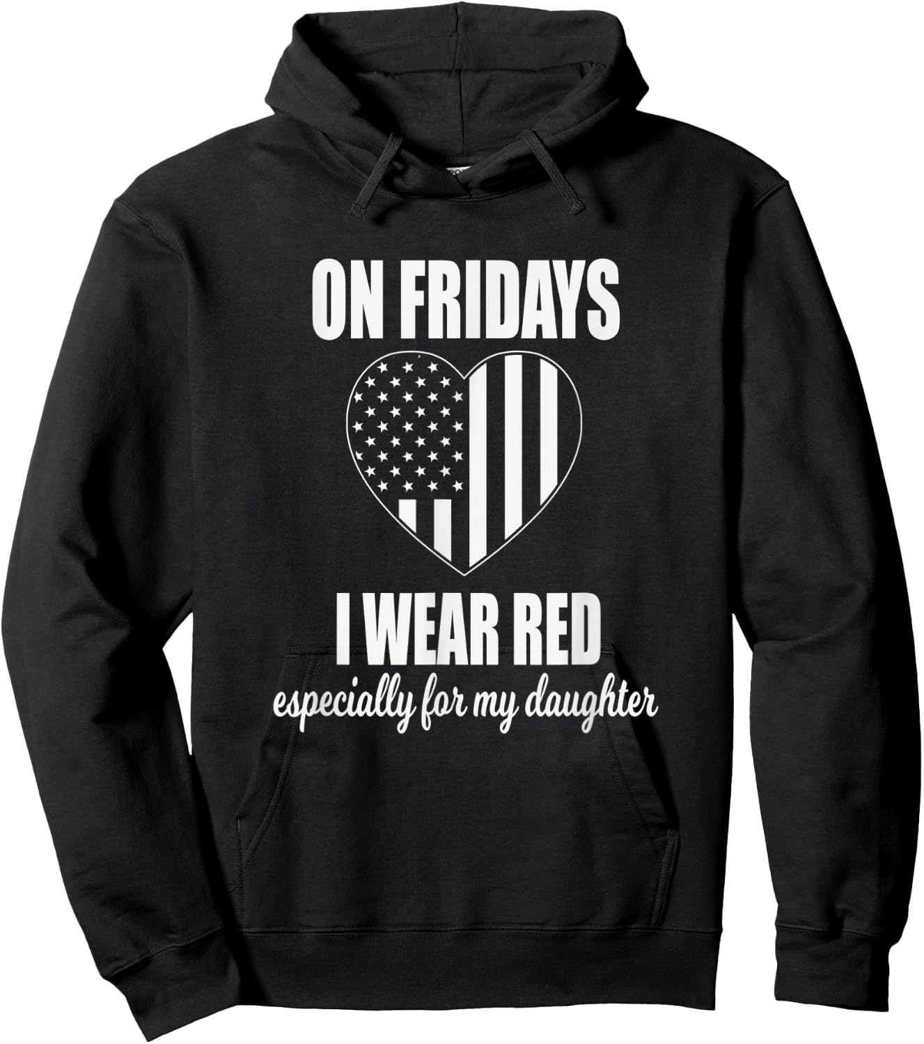 Deployed Daughter - Red Friday Military Hoodie - Hoodie | Black