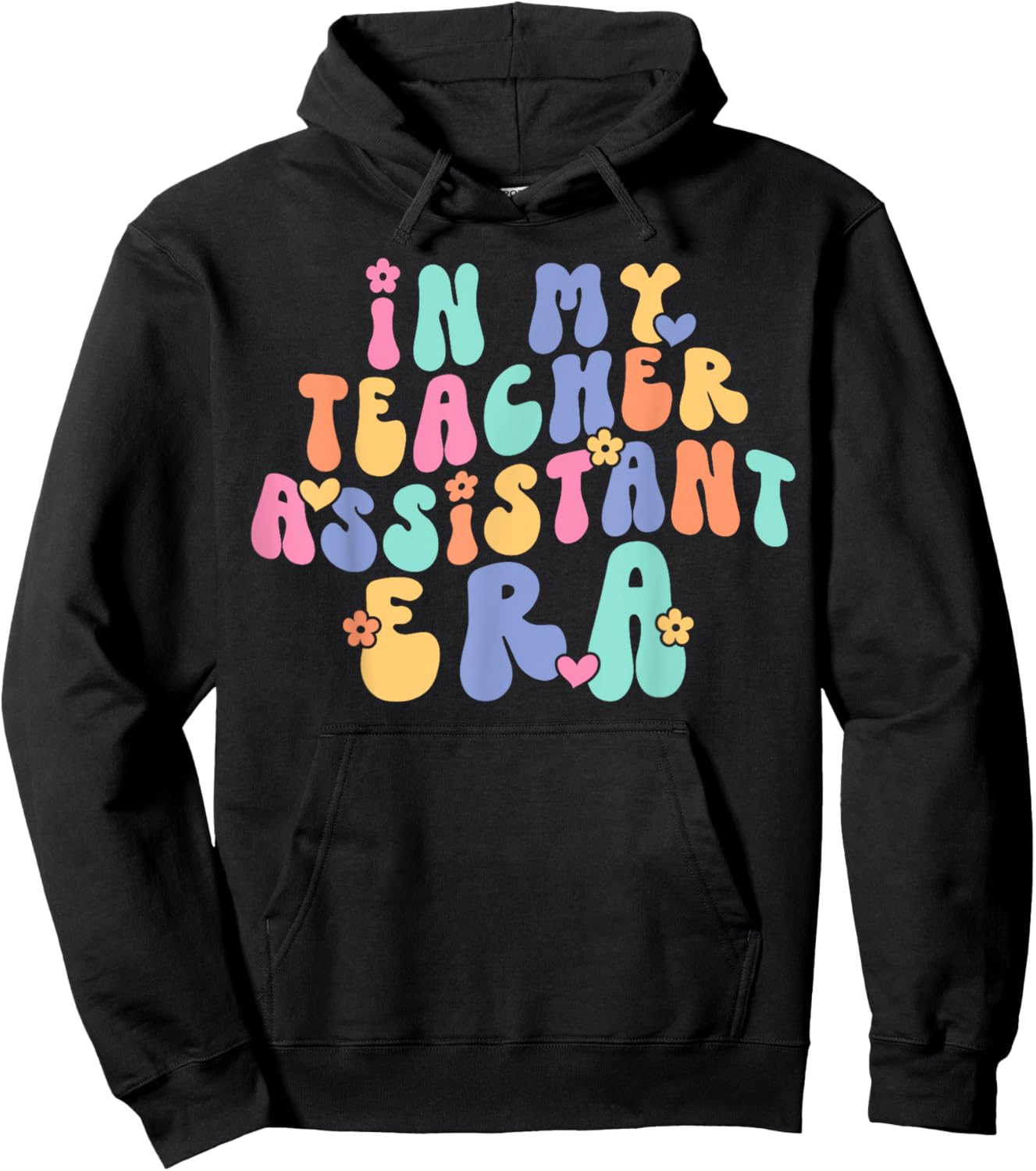 In My Teacher Assistant Era Back To School Cute Retro Hoodie - Hoodie | Black