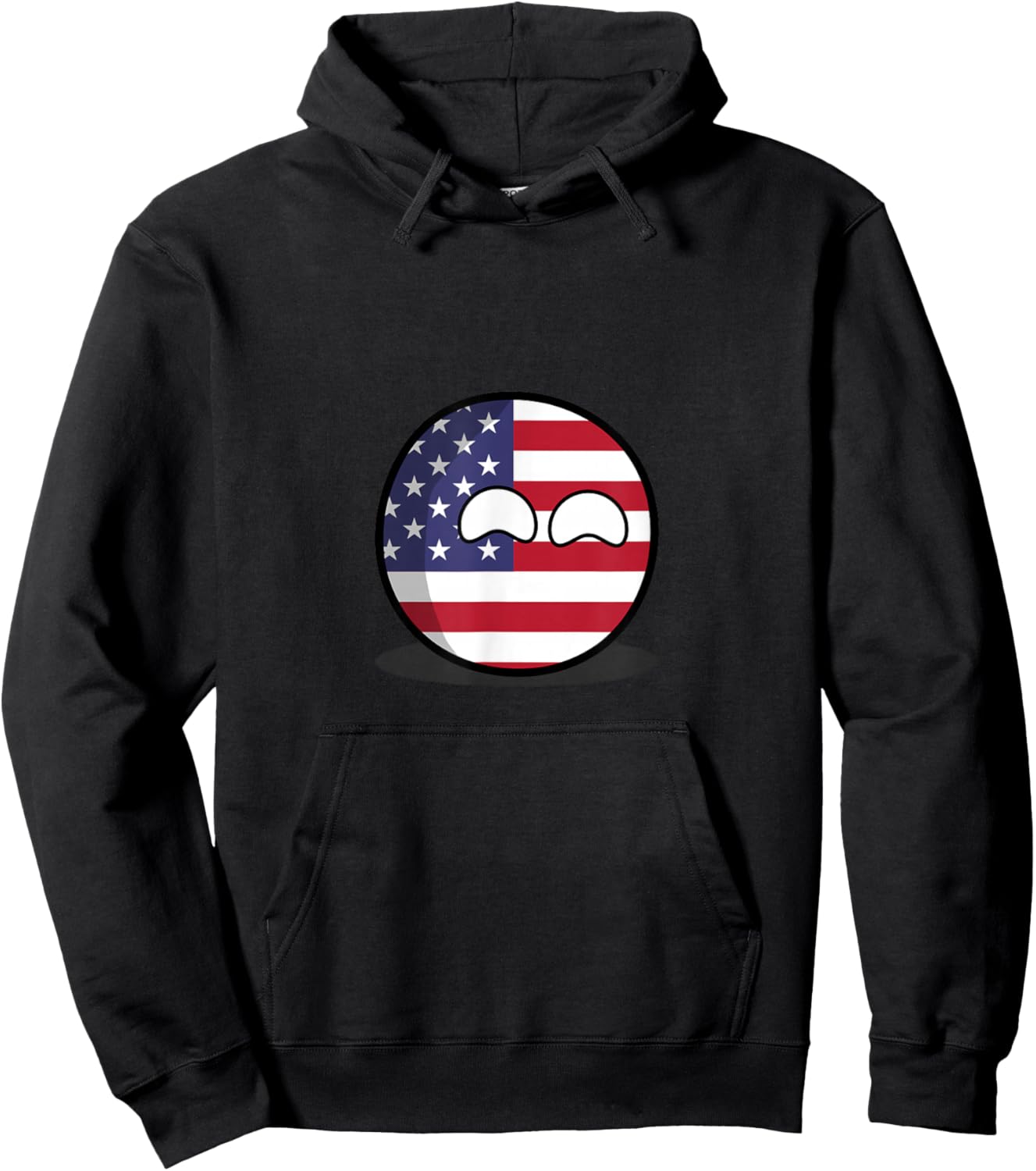 US American Flag Countryball Men Hoodie - Hoodie | Black