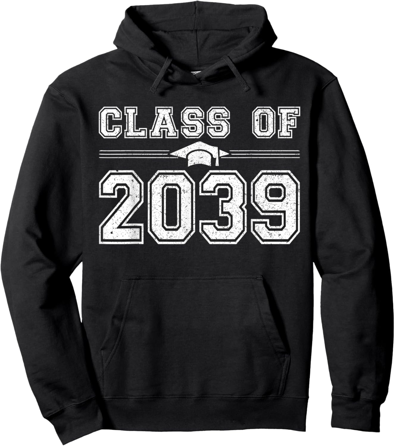 Class of 2039 Grow With Me Graduate 2039 First Day of School Hoodie - Hoodie | Black