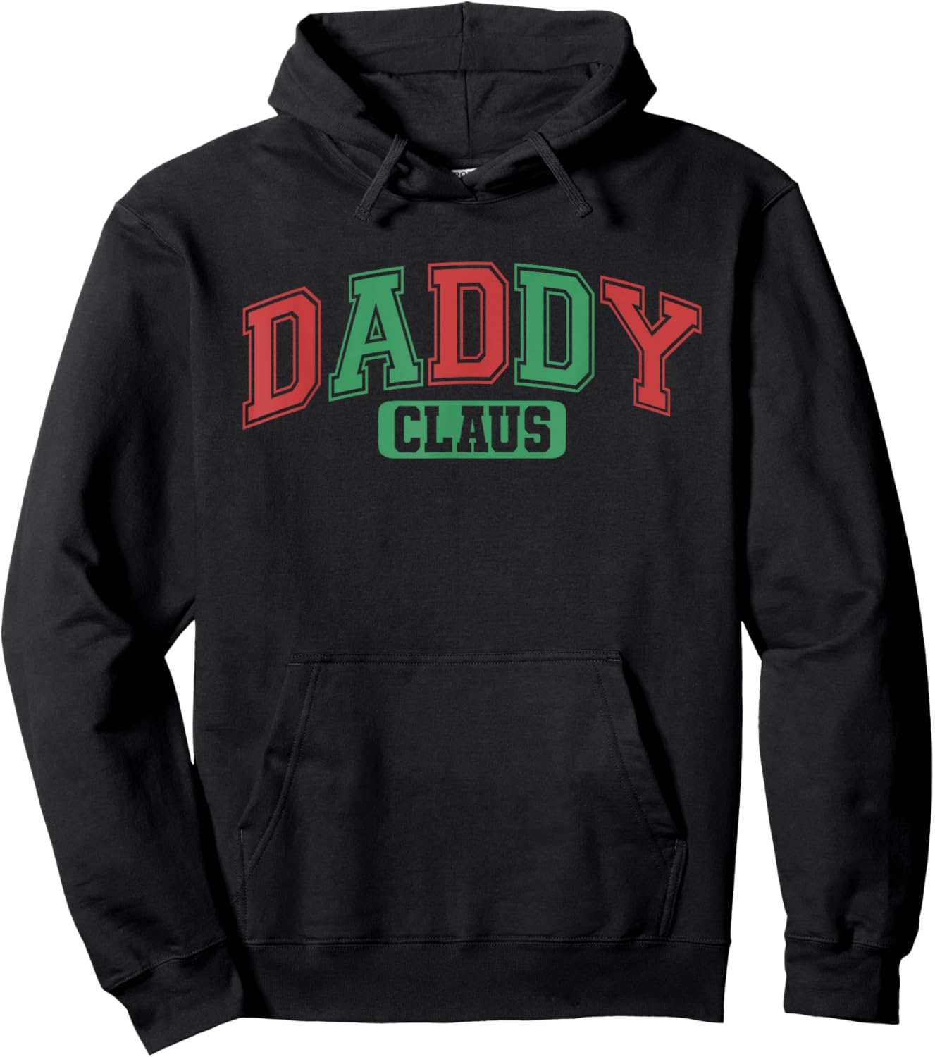 Daddy Claus Xmas Santa Hat Matching Family Christmas Pajamas Hoodie - Hoodie | Black