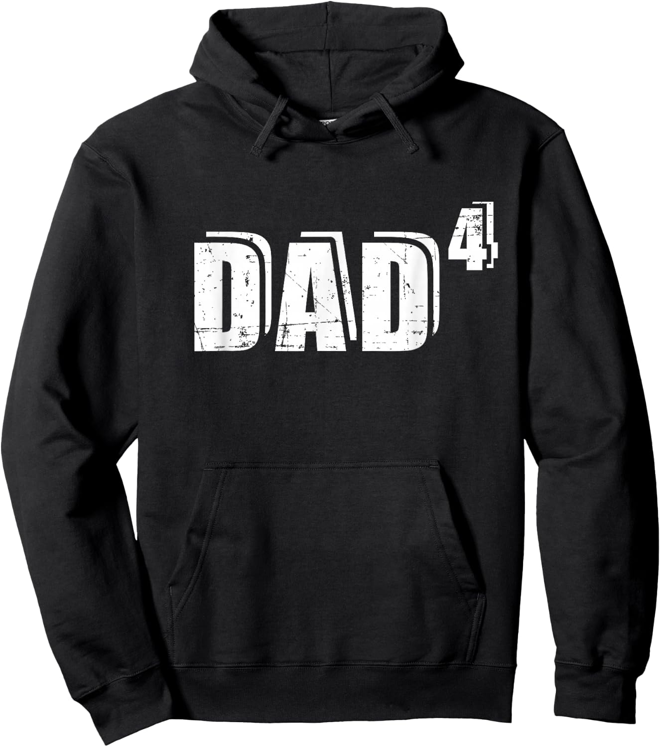 Vierfach Papa Vater hoch 4 Hoodie - Hoodie | Black