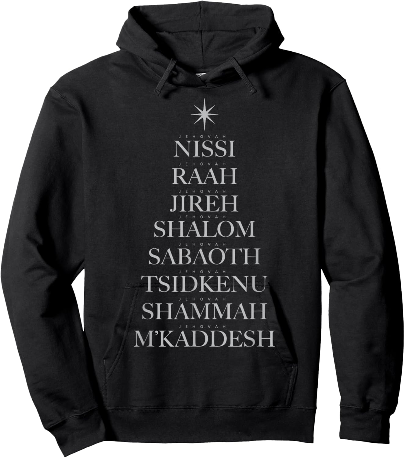 Names Of God, Father, Christmas Tree, The Word Became Flesh Hoodie - Hoodie | Black
