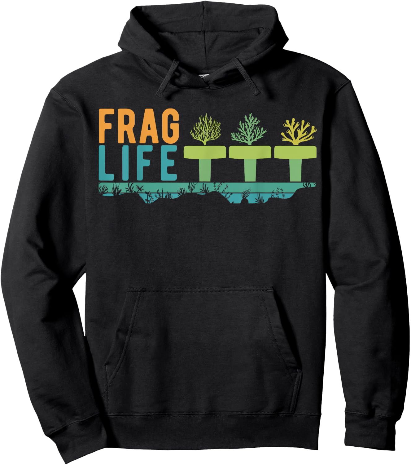 Aquarist Shirt Frag Life Coral Reef Saltwater Funny Aquarium Hoodie - Hoodie | Black