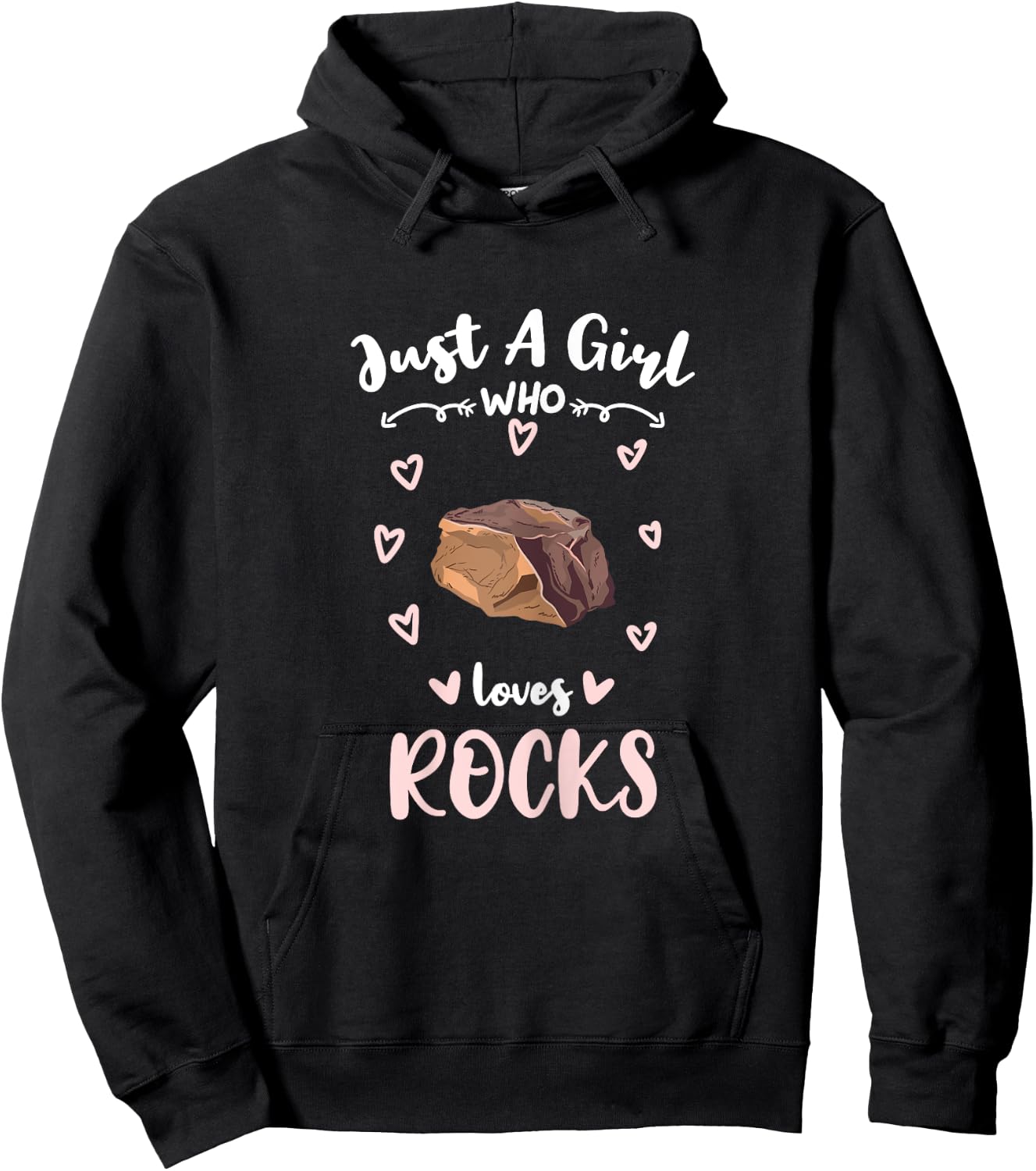 Just A Girl Who Loves Rocks Rock Cellector Hoodie - Hoodie | Black
