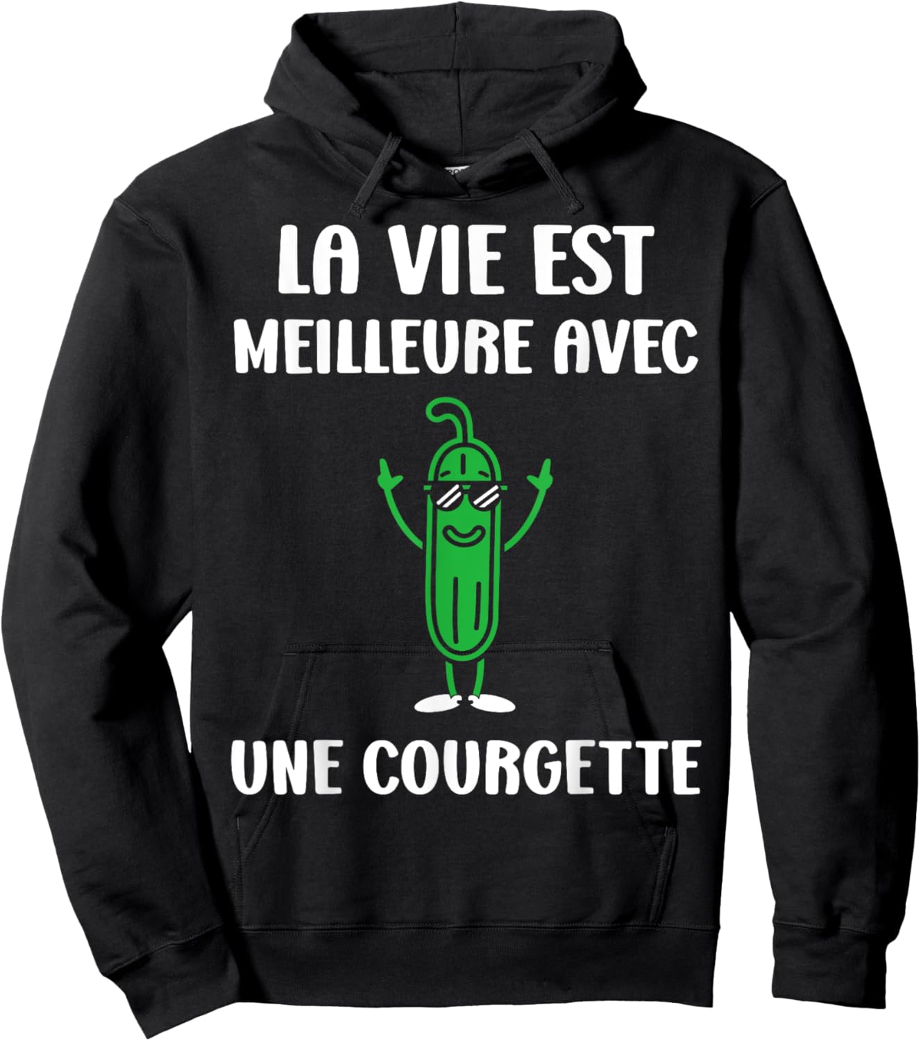 Humor Zucchini Life is Better with a Zucchini , Black, S Hoodie - Hoodie | Black