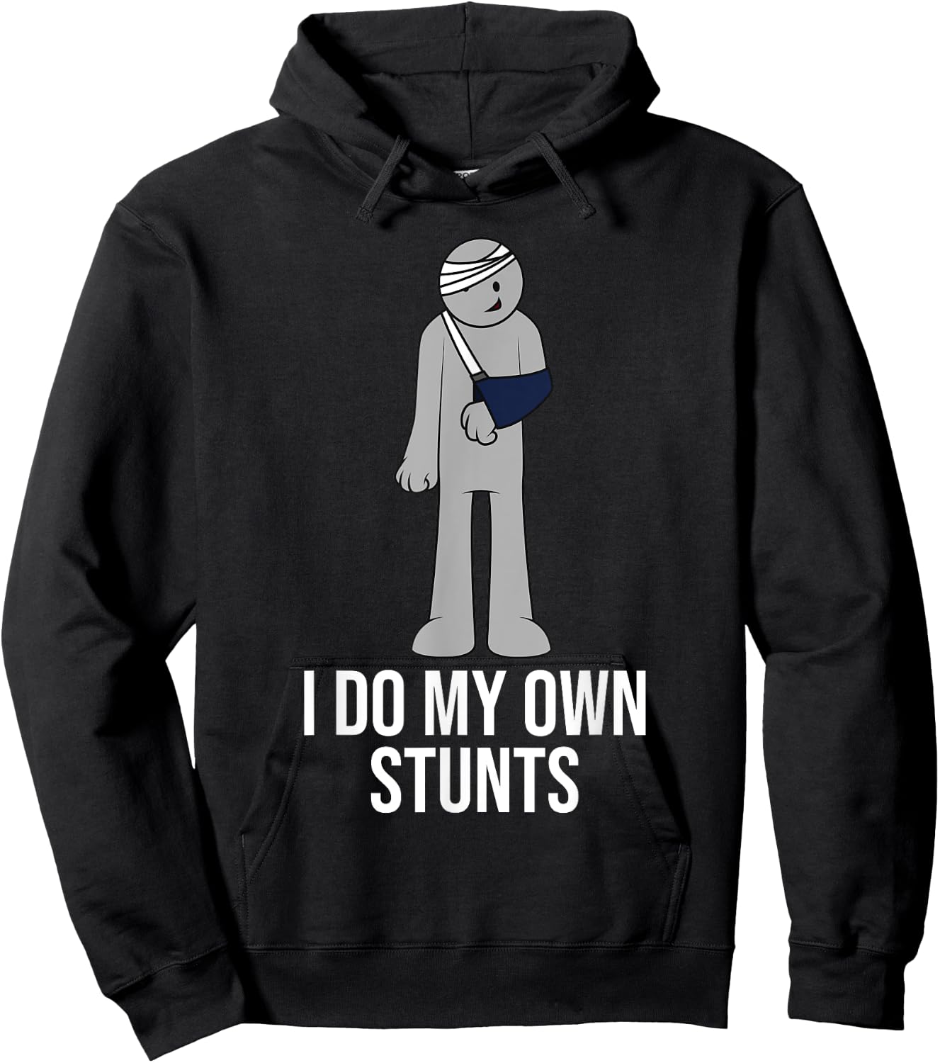 Funny I Do My Own Stunts | Broken Arm Get Well Gift Kids Hoodie - Hoodie | Black