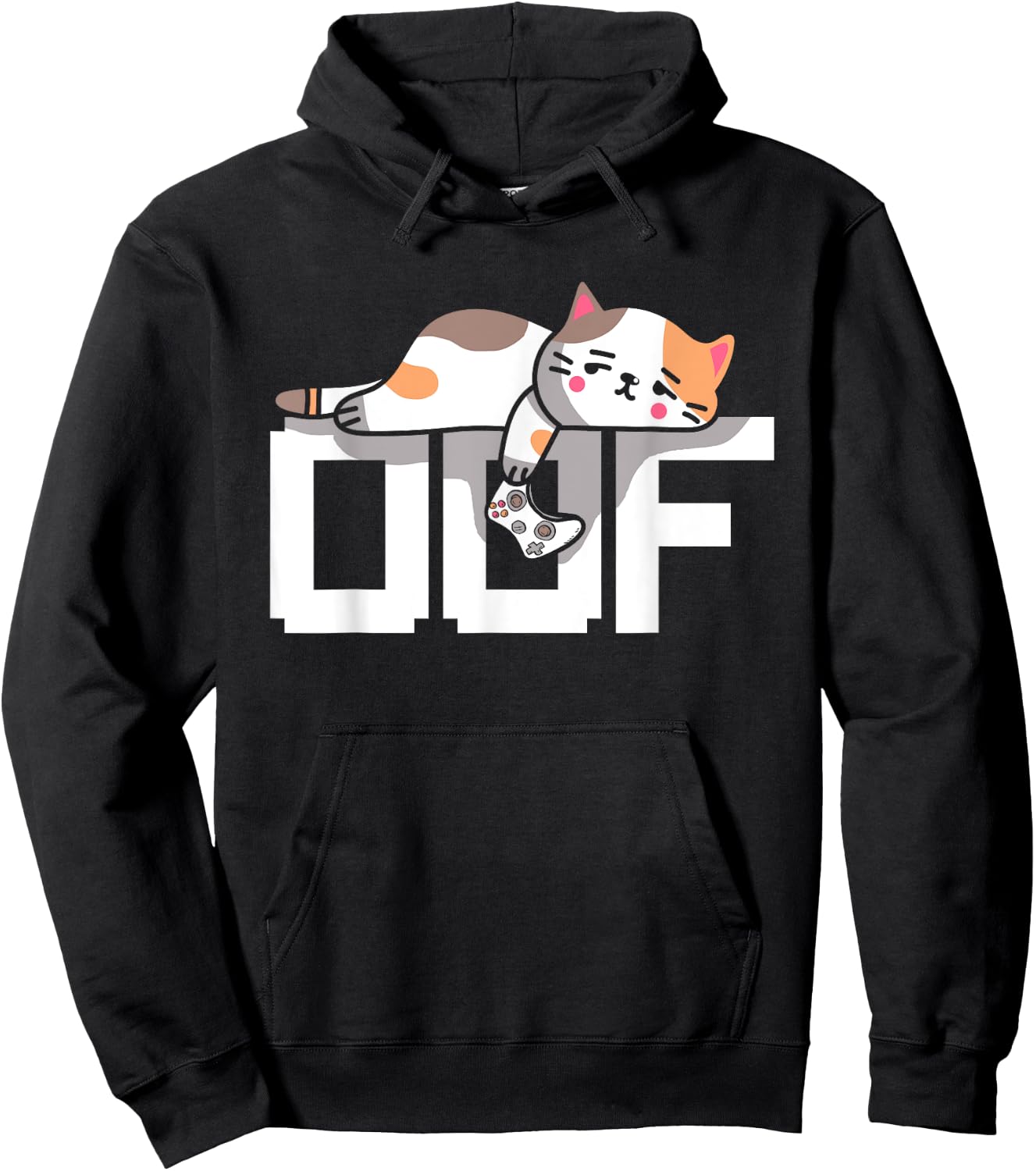 Oof Gamer Meme Noob Internet Culture Gamer Cat Men Women Girls Kids Hoodie - Hoodie | Black