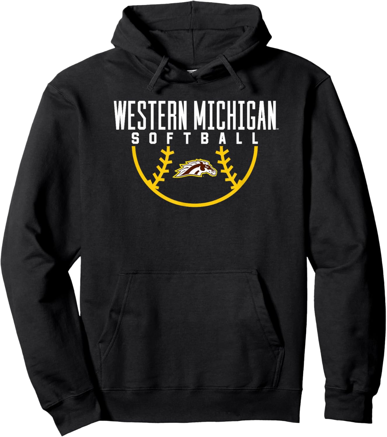 Western Michigan University Broncos Softball Arch Hoodie - Hoodie | Black