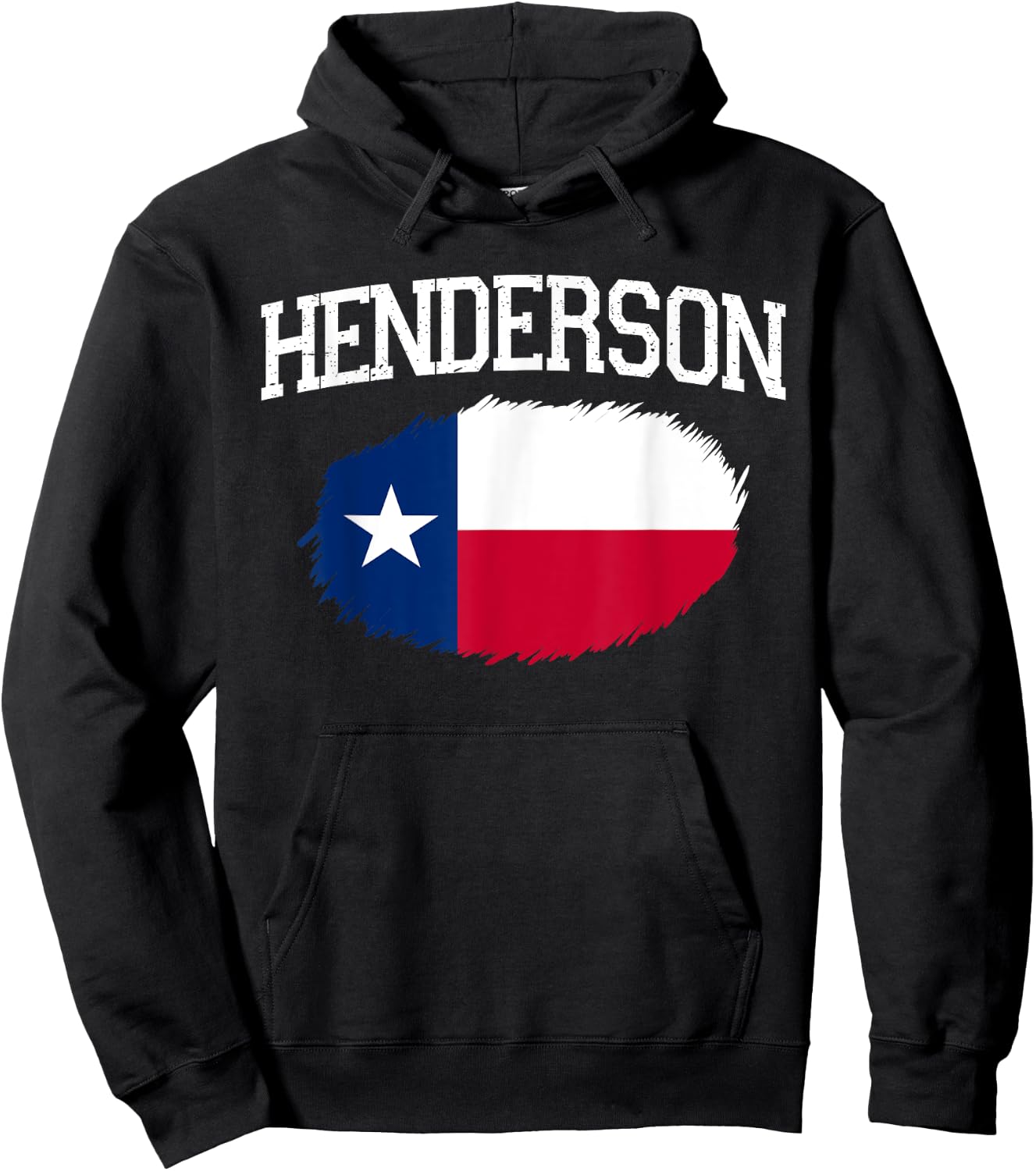 HENDERSON TX TEXAS Flag Vintage USA Sports Men Women Hoodie - Hoodie | Black