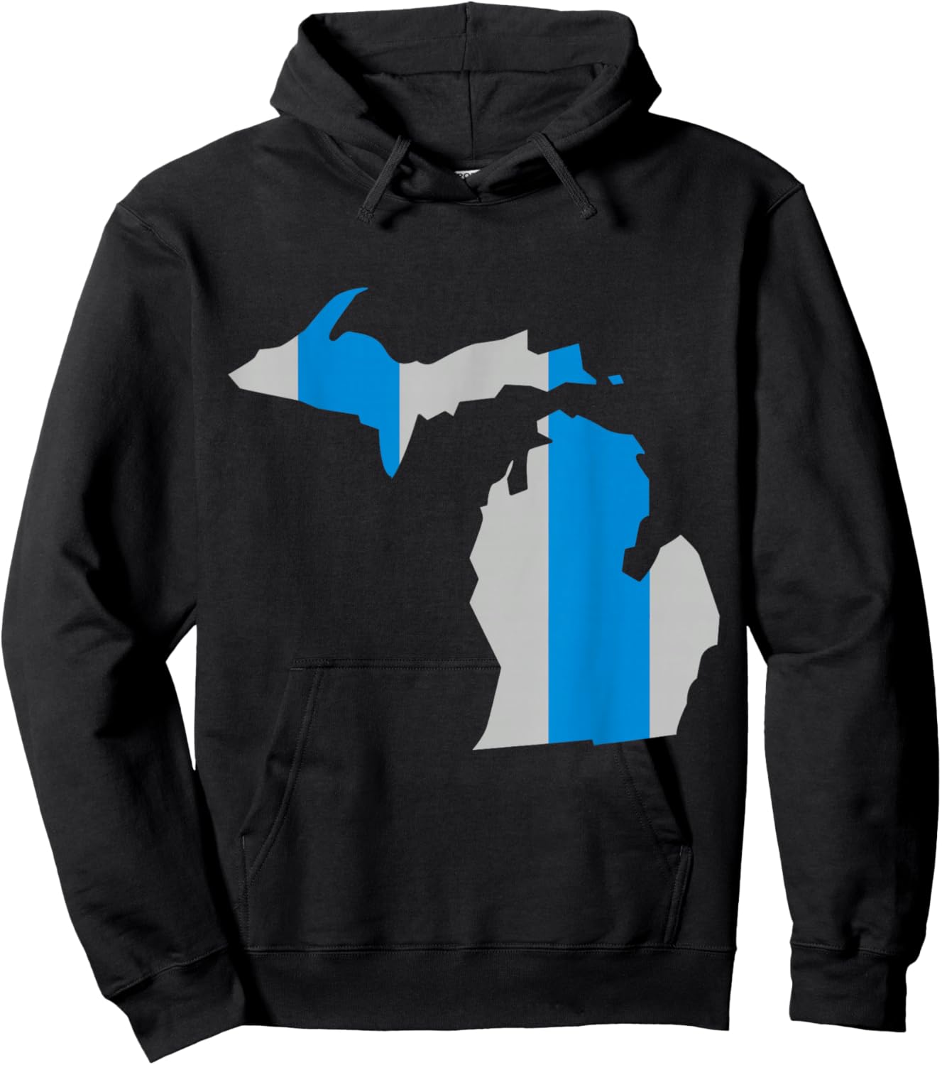 Honolulu Blue and Sliver Stripe Hoodie - Hoodie | Black