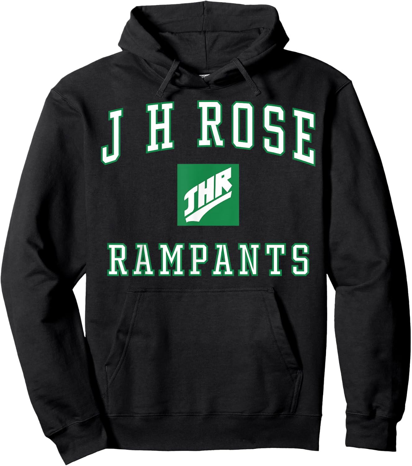 J H Rose High School Rampants C1 Hoodie - Hoodie | Black