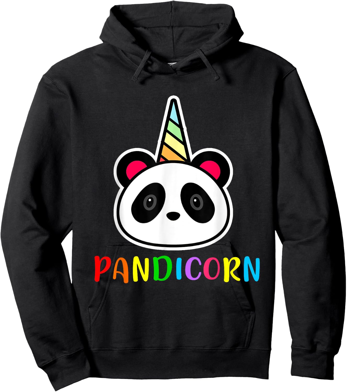 Cute Panda Unicorn Pandicorn Birthday Panda Hoodie - Hoodie | Black