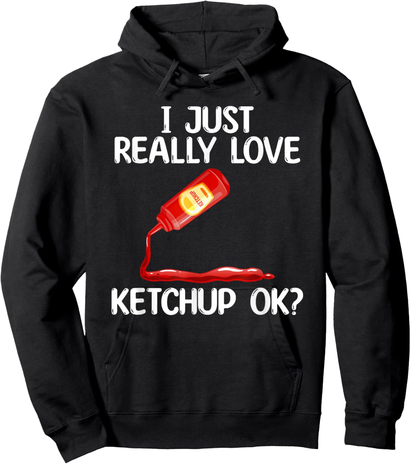 Cool Ketchup Women Mustard Catsup Condiment Foodie Hoodie - Hoodie | Black