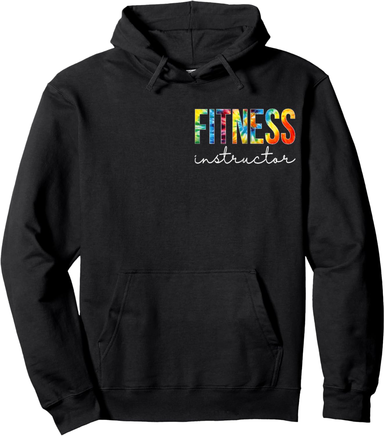 Fitness Instructor Women For Work Tie Dye Appreciation Day Hoodie - Hoodie | Black