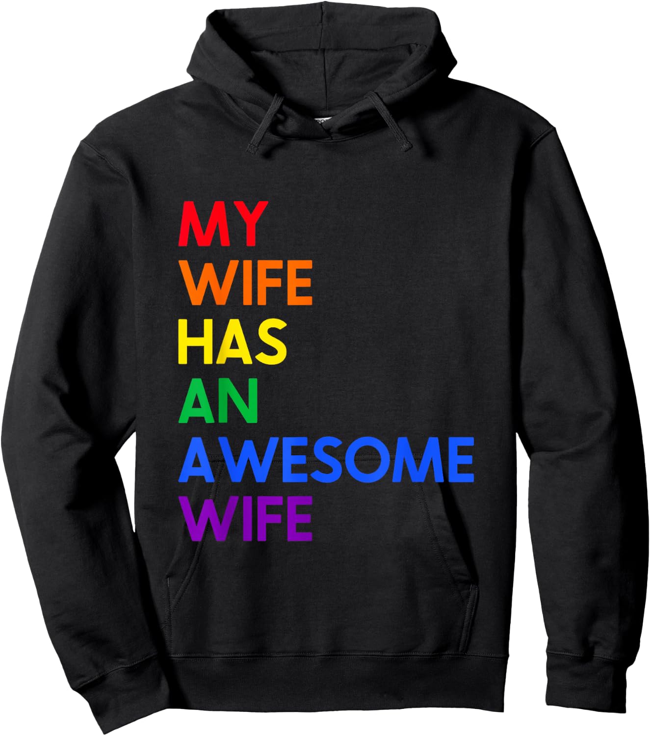 My Wife Has An Awesome Wife Funny Lesbian Wedding Gift Hoodie - Hoodie | Black