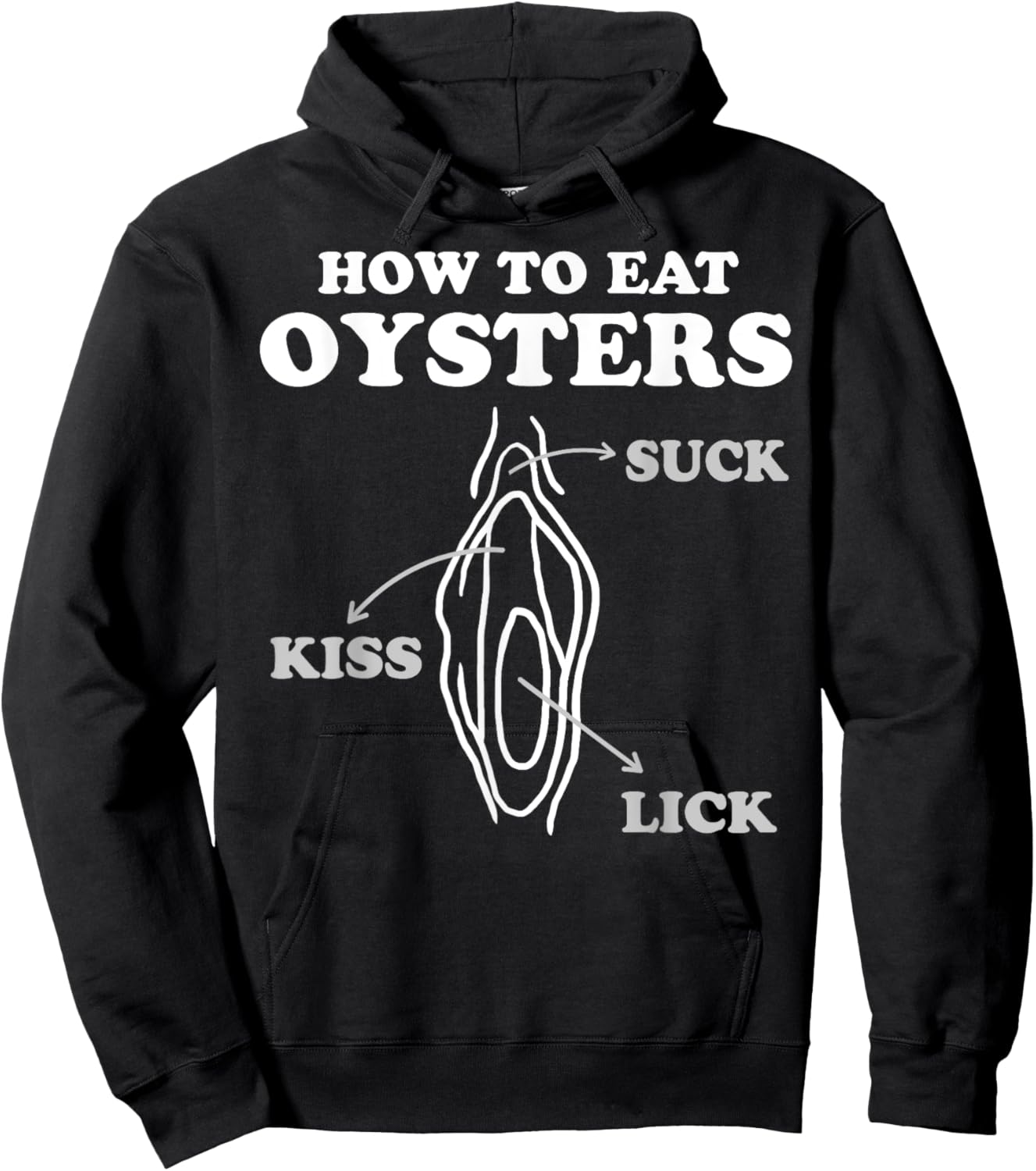 How To Eat Oysters Seafood Sex Dirty Humor Jokes Hoodie - Hoodie | Black