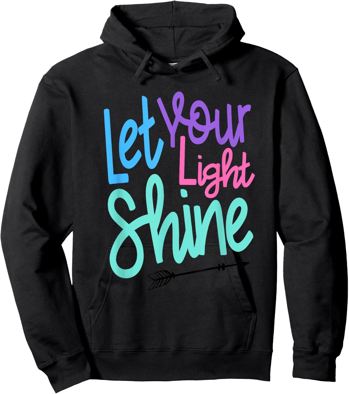 Cute Christian Bible Verse Matthew 5:16 Let Your Light Shine Hoodie - Hoodie | Black