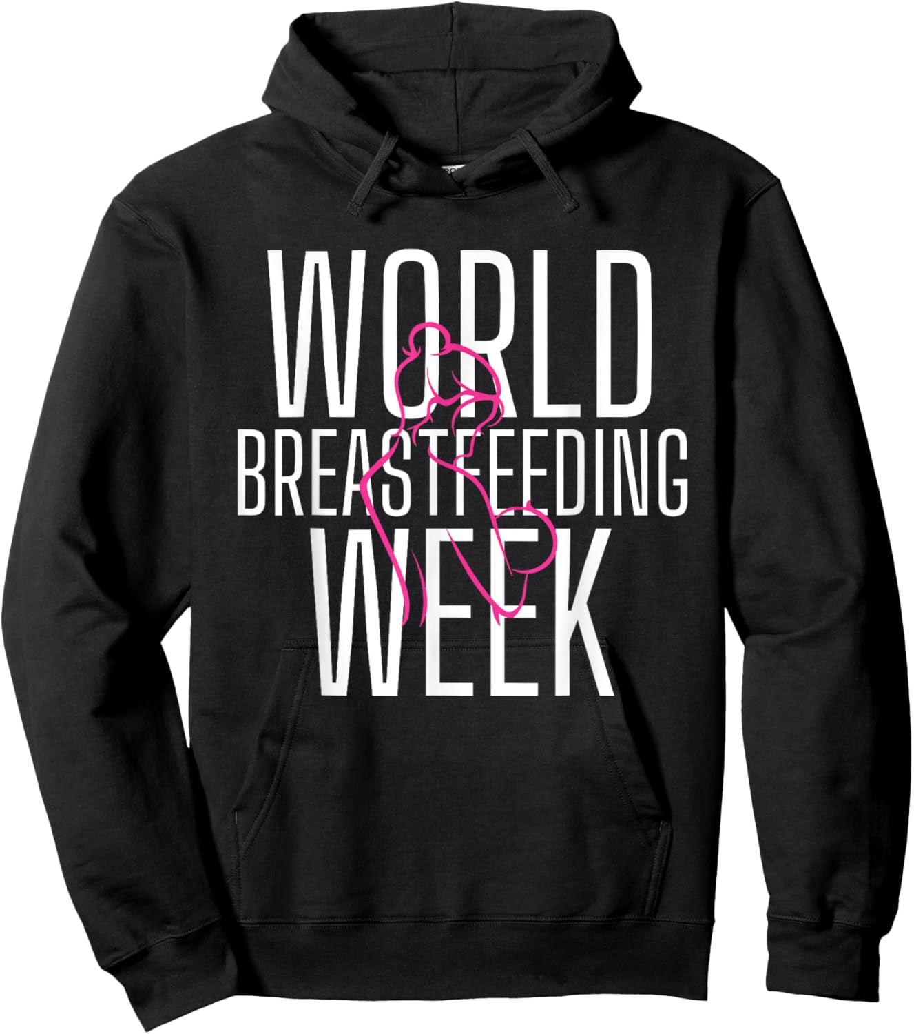 World Breastfeeding Awareness Week Appreciation Moms Hoodie - Hoodie | Black