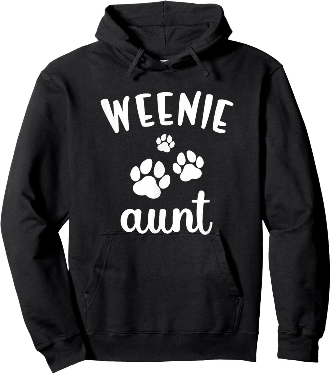 Weenie Aunt Cute Dog Wiener Doxie Dachshund Hoodie - Hoodie | Black