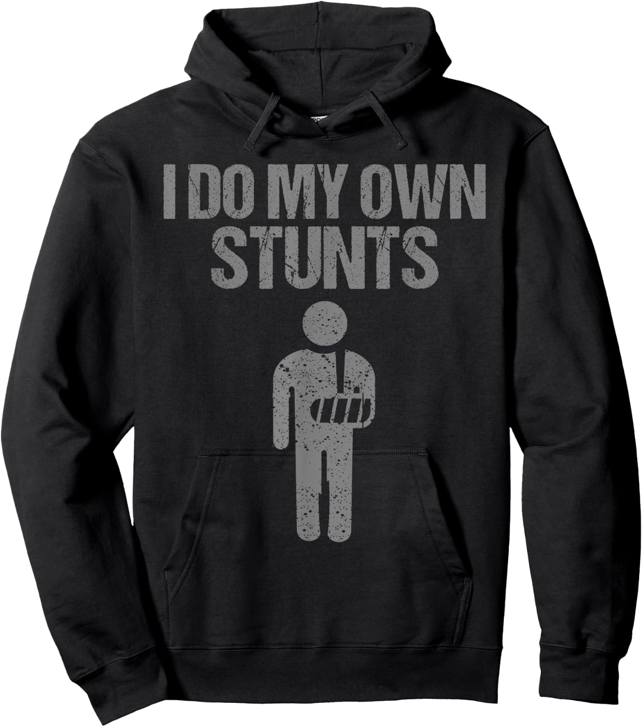 Funny I Do My Own Stunts | Broken Arm Get Well Gift Kids Hoodie - Hoodie | Black