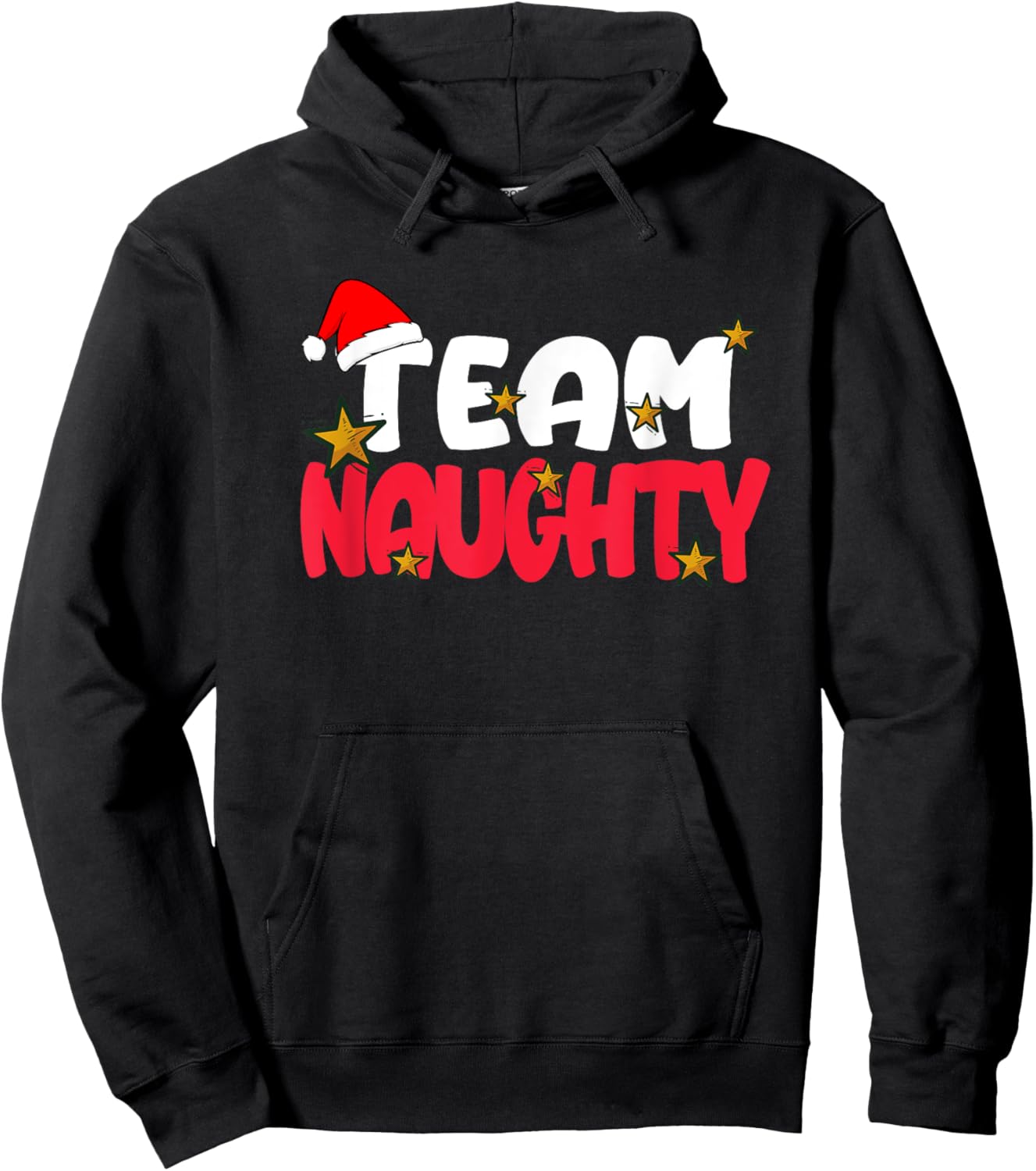 Team Naughty Shirt Funny Matching Christmas Family Xmas Hoodie - Hoodie | Black