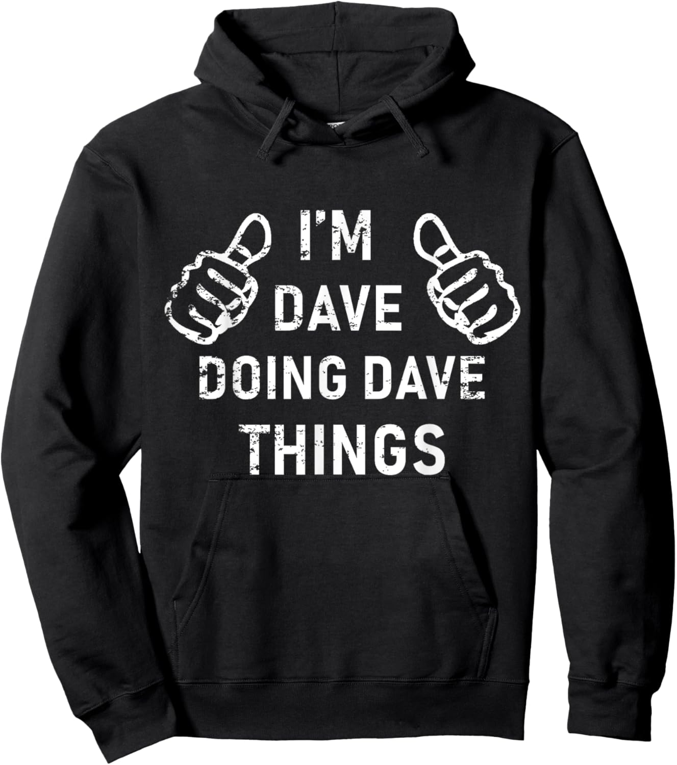 I'M DAVE DOING DAVE THINGS Funny lazy Christmas Hoodie - Hoodie | Black