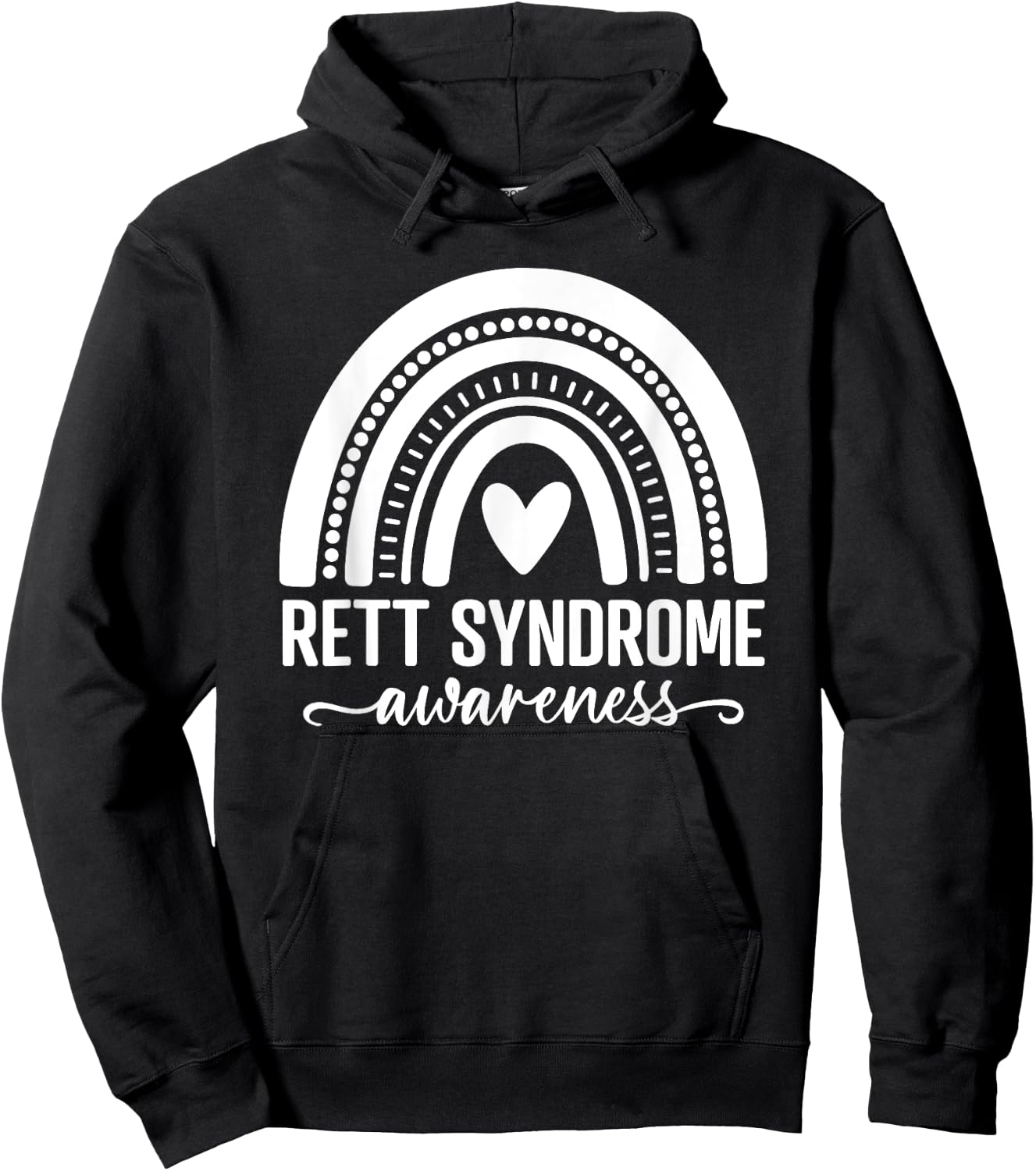 We Wear Purple Rett Syndrome Awareness Month Hoodie - Hoodie | Black