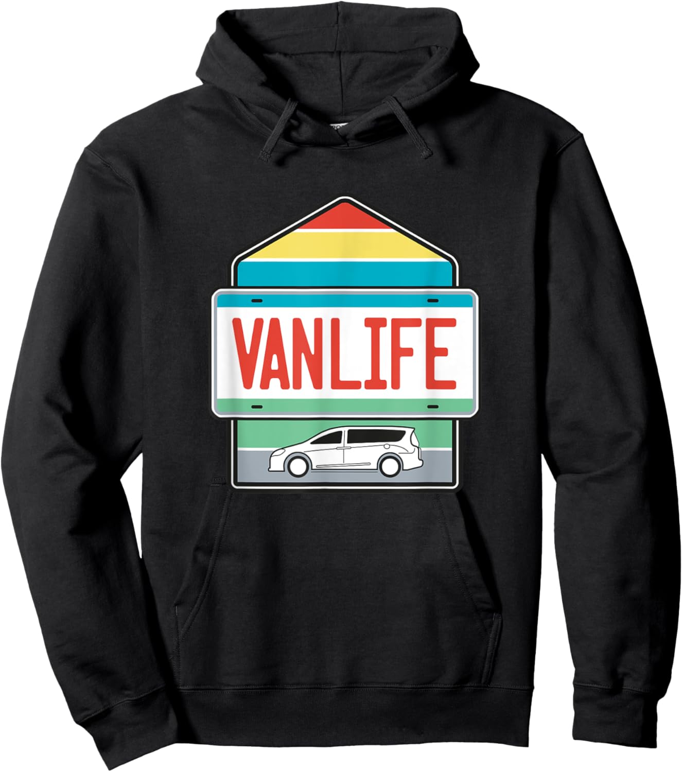 Chrysler Pacifica Van Life Plate Hoodie - Hoodie | Black