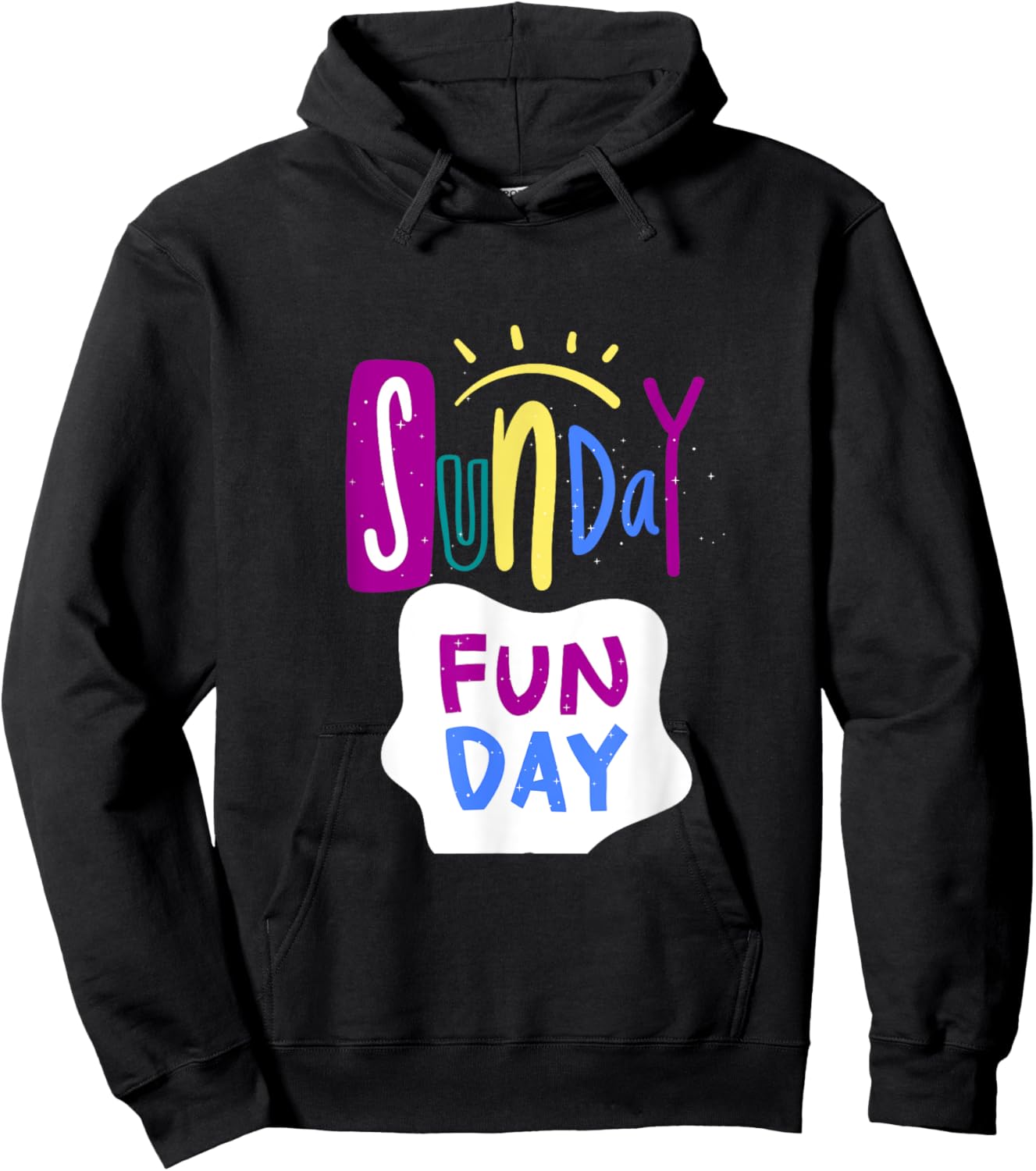 Funny Day in My Life, Sunday Funday Design, Day Hoodie - Hoodie | Black