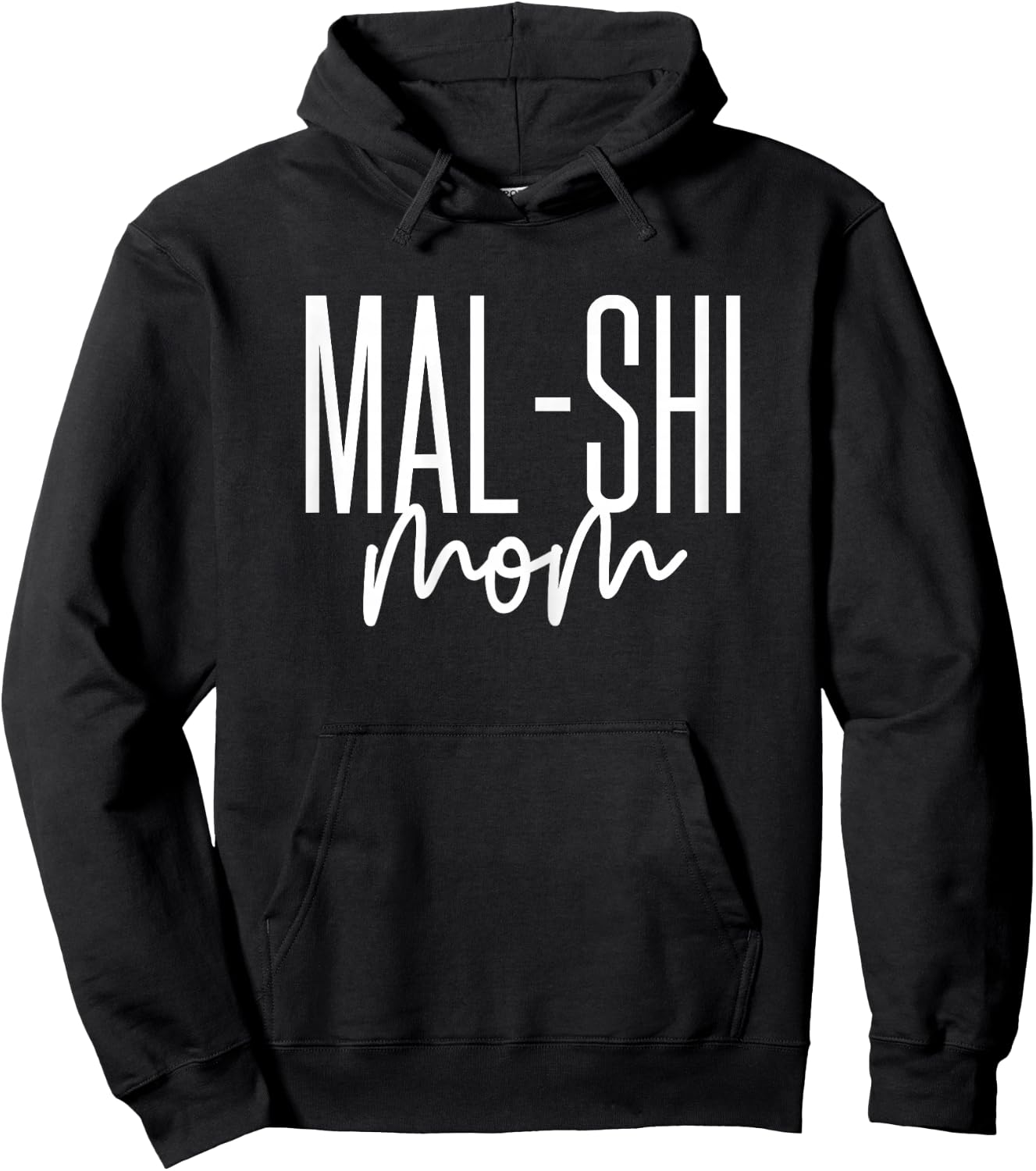 Mal-Shi Mom Maltese Shih Tzu Mix MalShi Dog Hoodie - Hoodie | Black