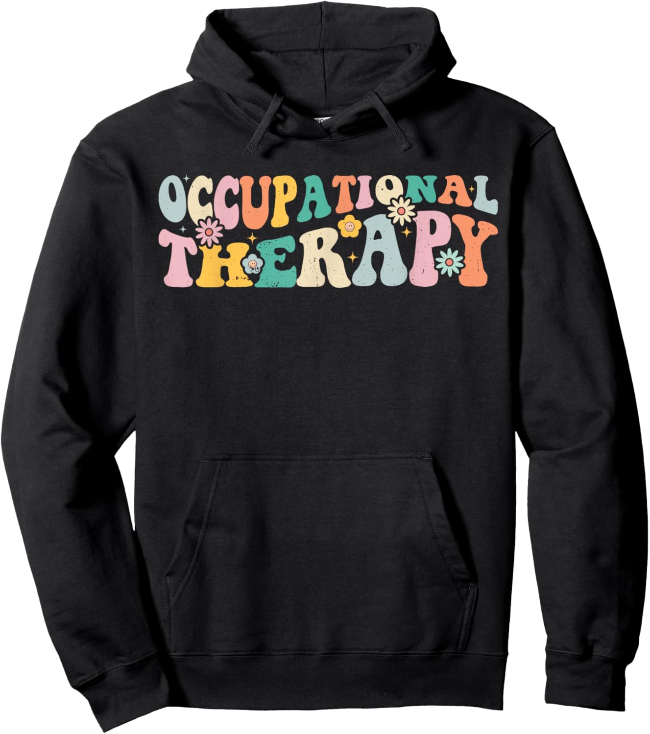 Occupational Therapy -OT Therapist OT Month Groovy Retro Hoodie - Hoodie | Black