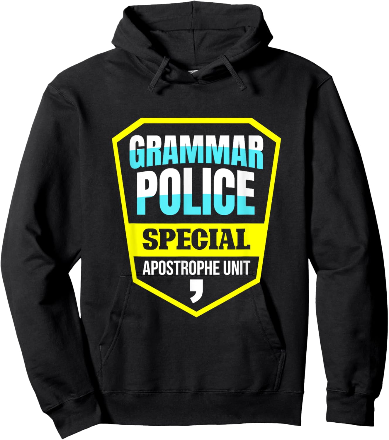Grammar Police Special Apostrophe Unit Costume Teachers Hoodie - Hoodie | Black