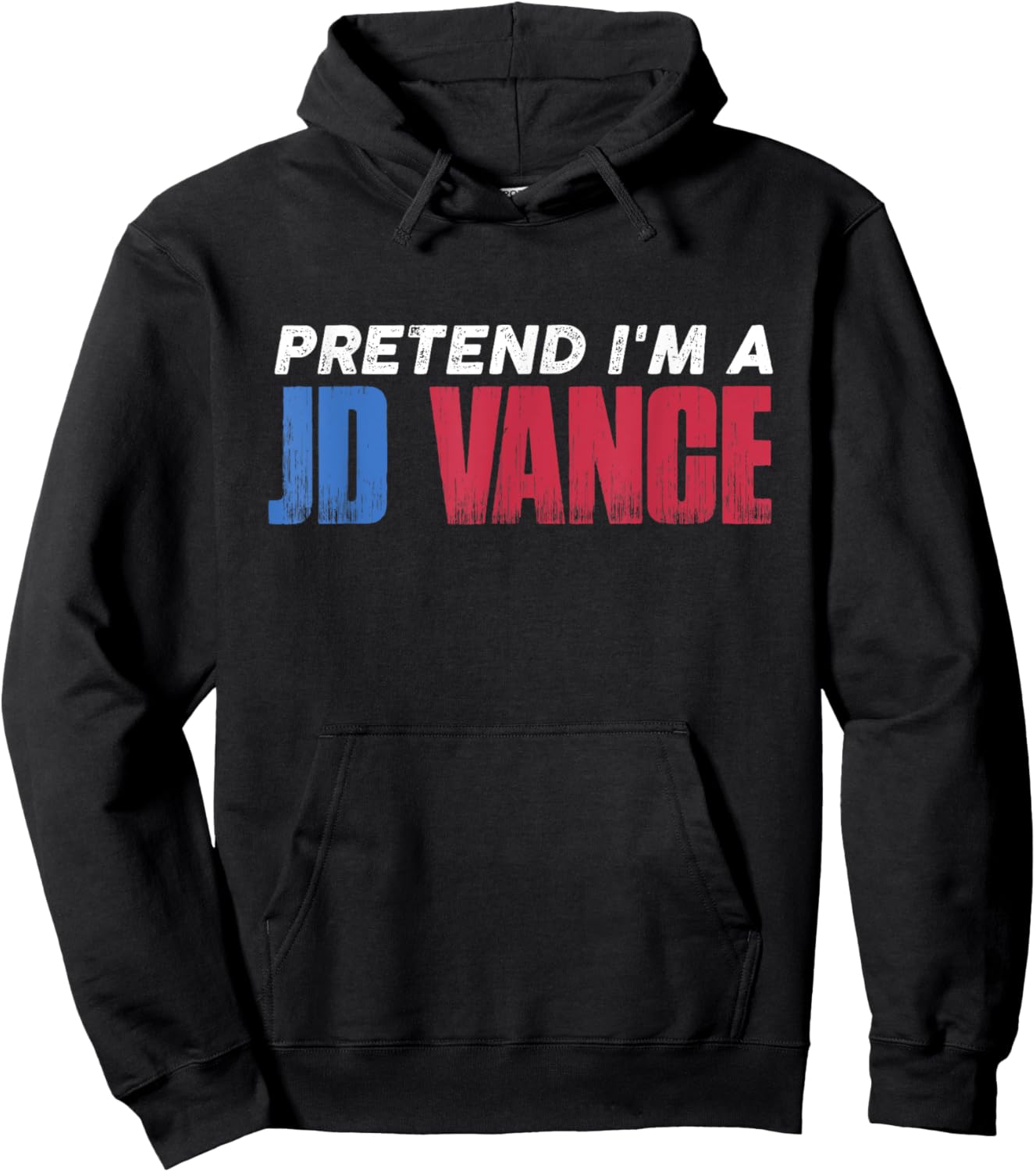 Pretend I'm JD Vance Funny Lazy Halloween Costume Hoodie - Hoodie | Black