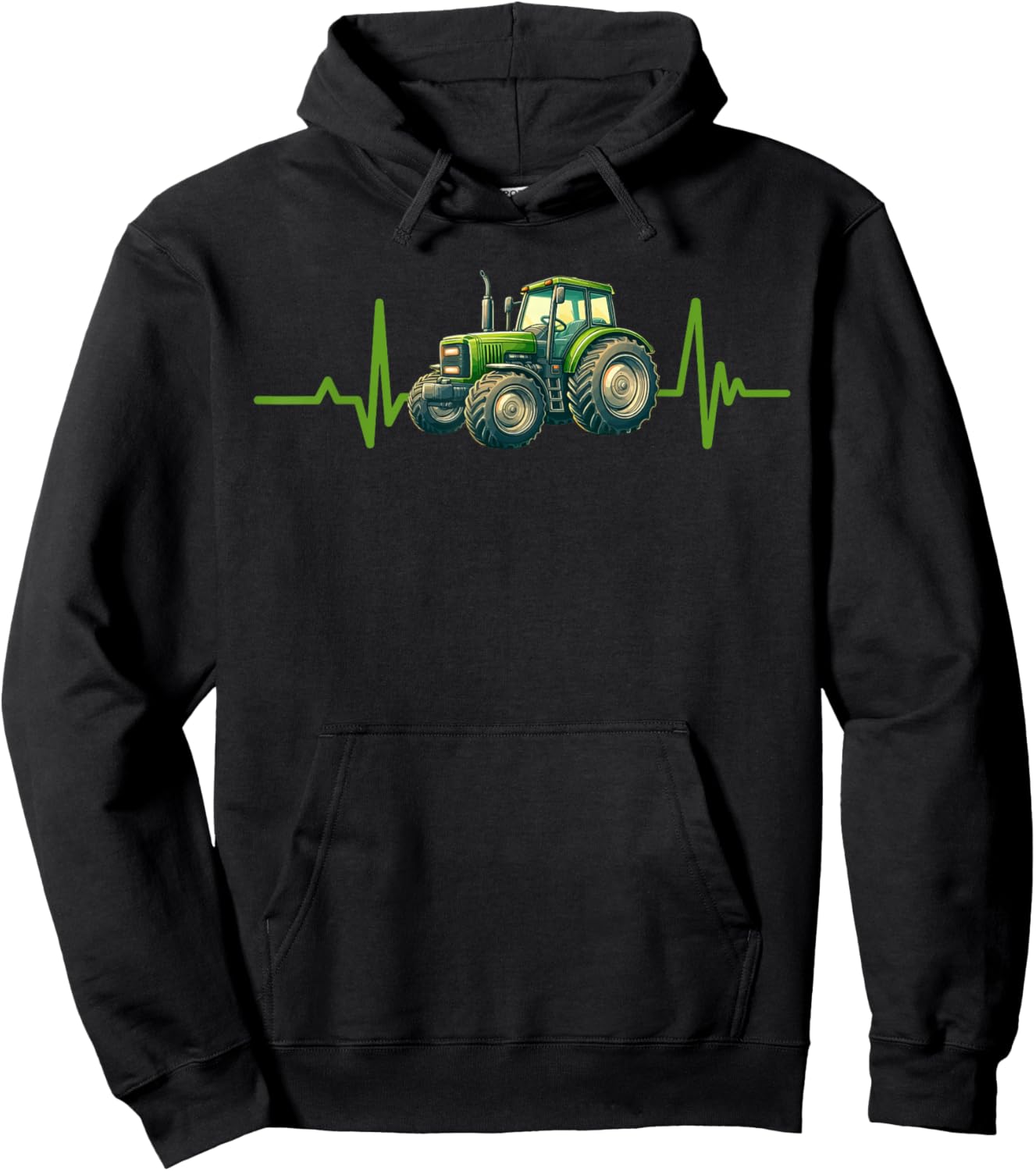 Tractor Heartbeat Farm Proud American Farmer Agriculture Hoodie - Hoodie | Black
