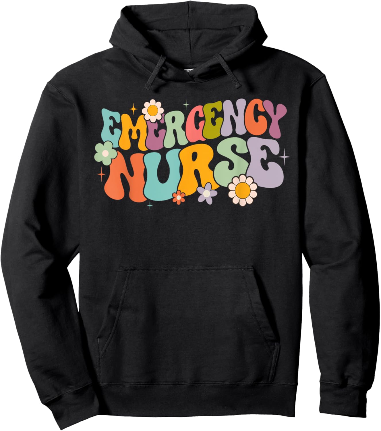 groovy ER Nurse Emergency Nurse School women nursing Room Hoodie - Hoodie | Black