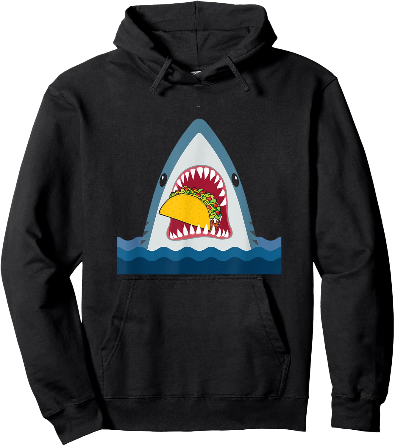 Shark Food Taco Food Design Hoodie - Hoodie | Black